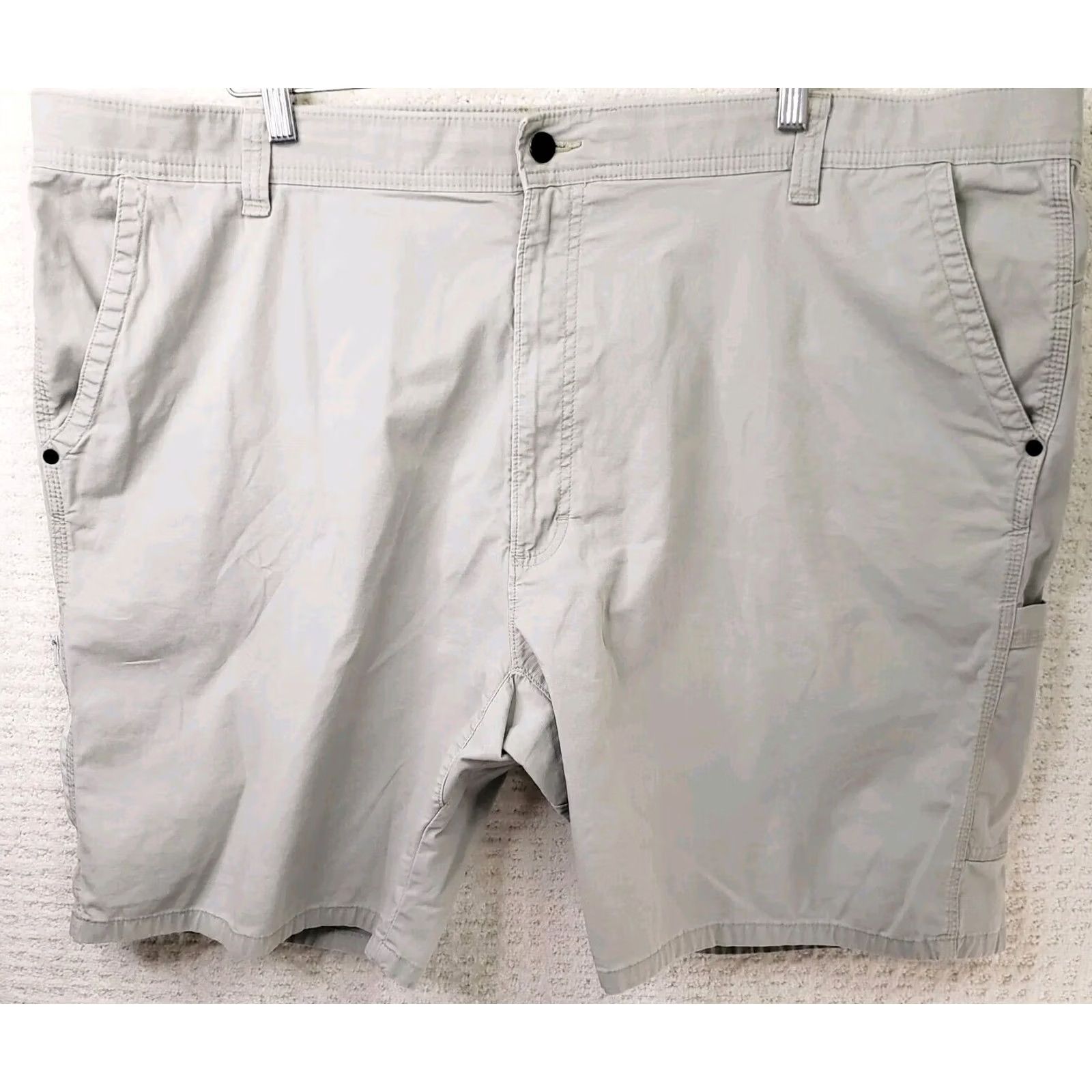 Wrangler Wrangler Outdoor Chino Hiking Shorts Beige 9” Inseam Regular 48 Mens Cotton Nylon Stretch Pockets Logo Zip Front Travel Size US 40 / EU 56 - 2 Thumbnail
