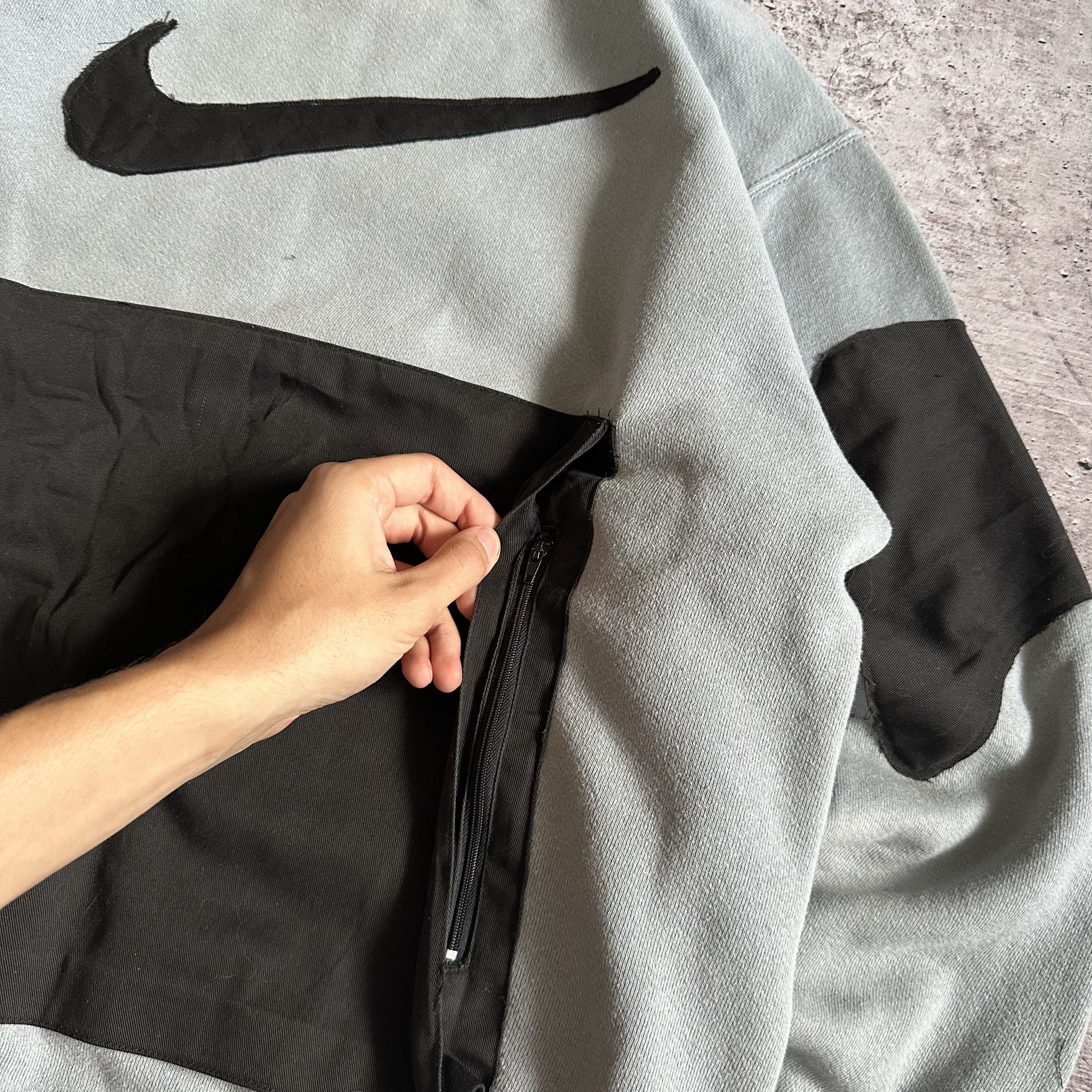 Nike 90s Nike 1of1 Vintage Custom Big Swoosh Logo Boxy Sweatshirt Size US M / EU 48-50 / 2 - 6 Thumbnail