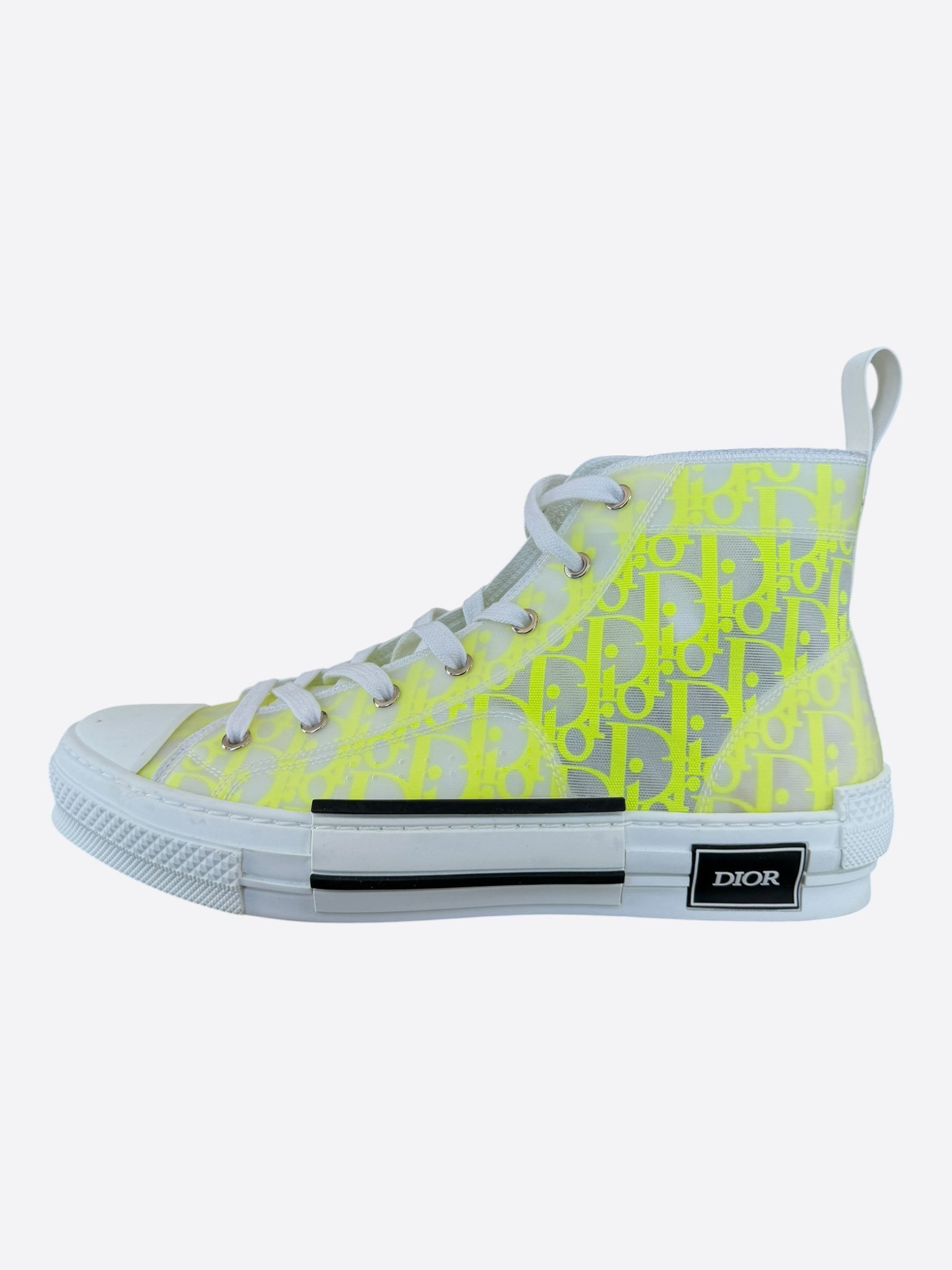 Dior Dior White & Yellow Oblique B23 Sneakers Size US 10 / EU 43 - 3 Thumbnail