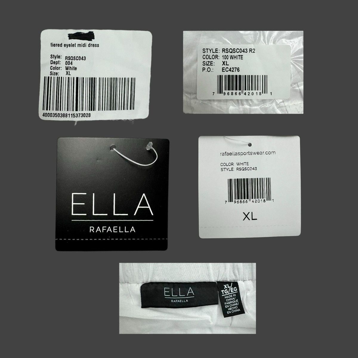 Other Ella by Rafaella Women’s White Tiered Midi Dress Sz XL Size XL / US 12-14 / IT 48-50 - 11 Thumbnail