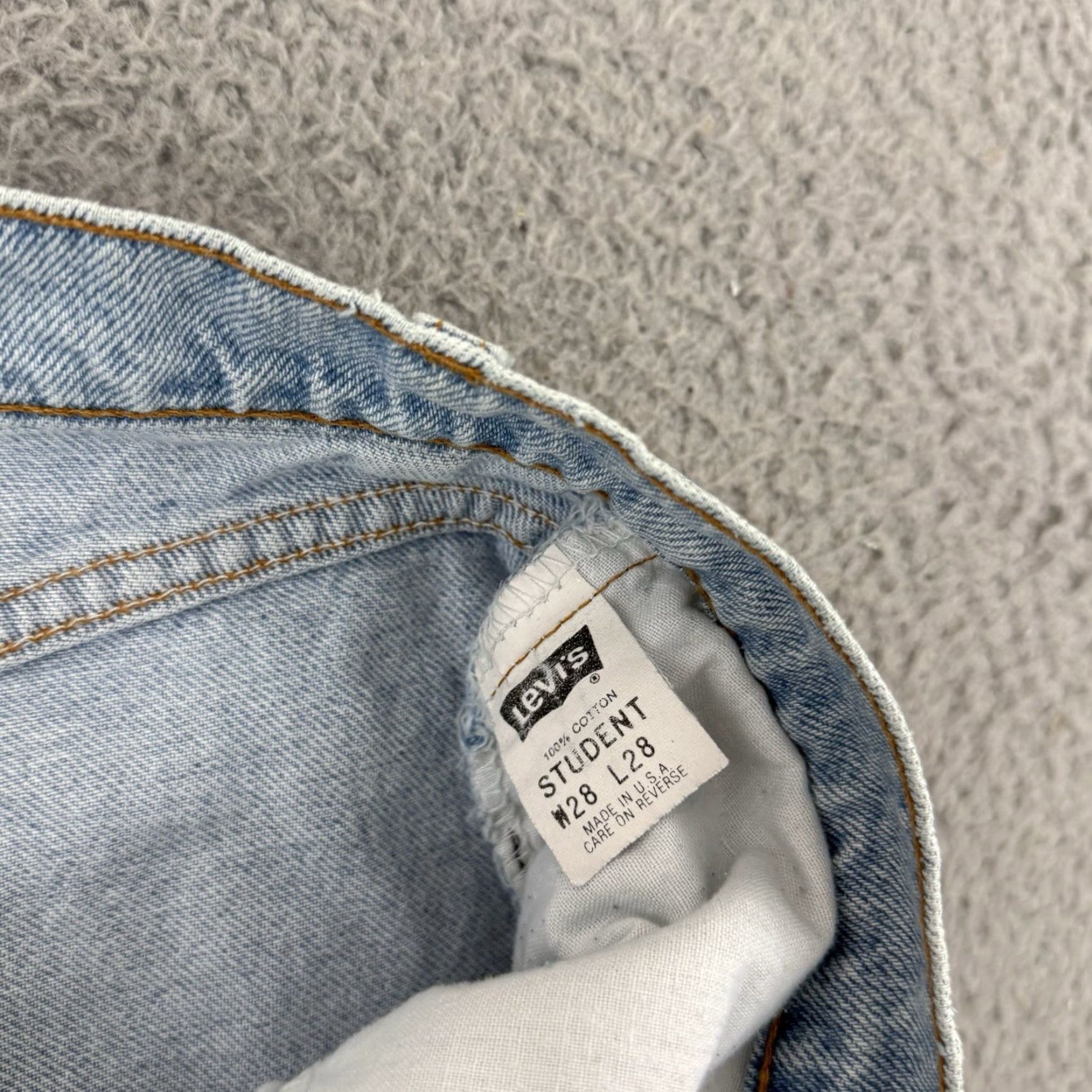 Levi's VINTAGE Levi's 550 Jeans 26x28 Blue Straight 90s Denim Orange Tab Cowboy Mens Jeans 5-Pocket Dark Wash Pattern Solid Size US 26 / EU 42 - 5 Thumbnail