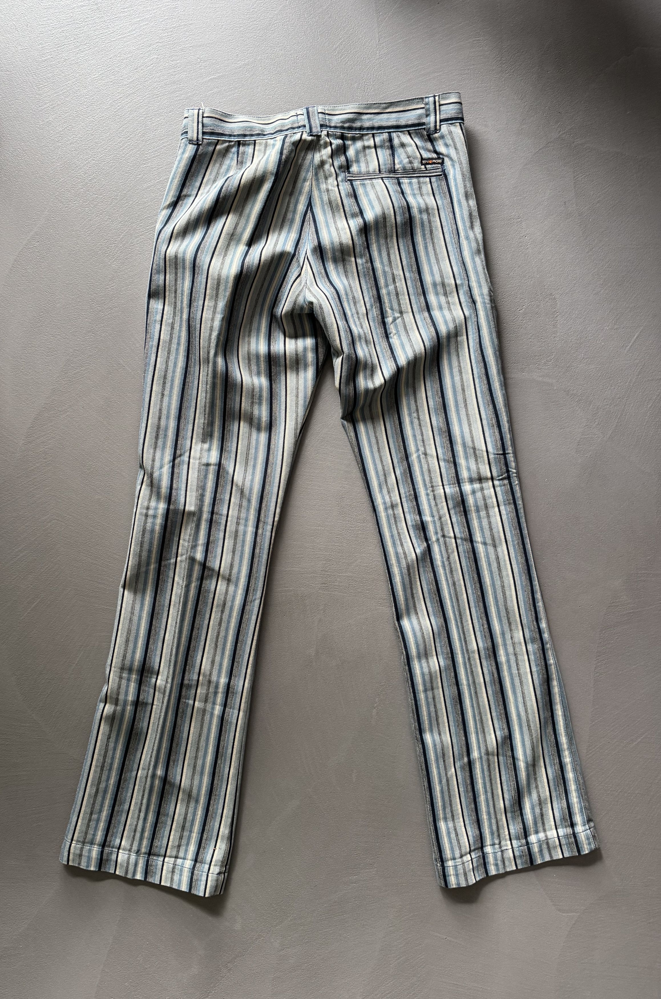 Energie Vintage Energie Striped Bell Bottom Flared Jeans Size US 31 - 7 Thumbnail