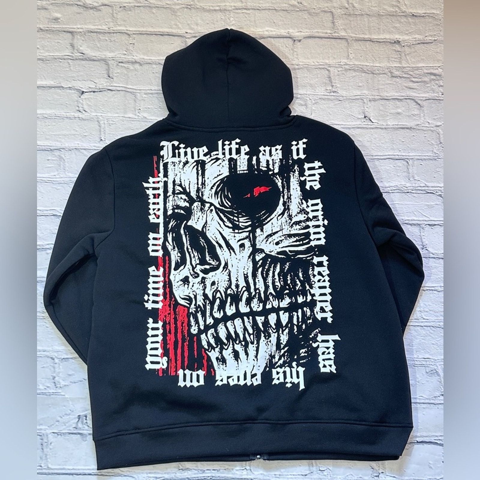 Other NWT RGSTR Graphic Skull Full Zip Hoodie in Black Size US M / EU 48-50 / 2 - 5 Thumbnail