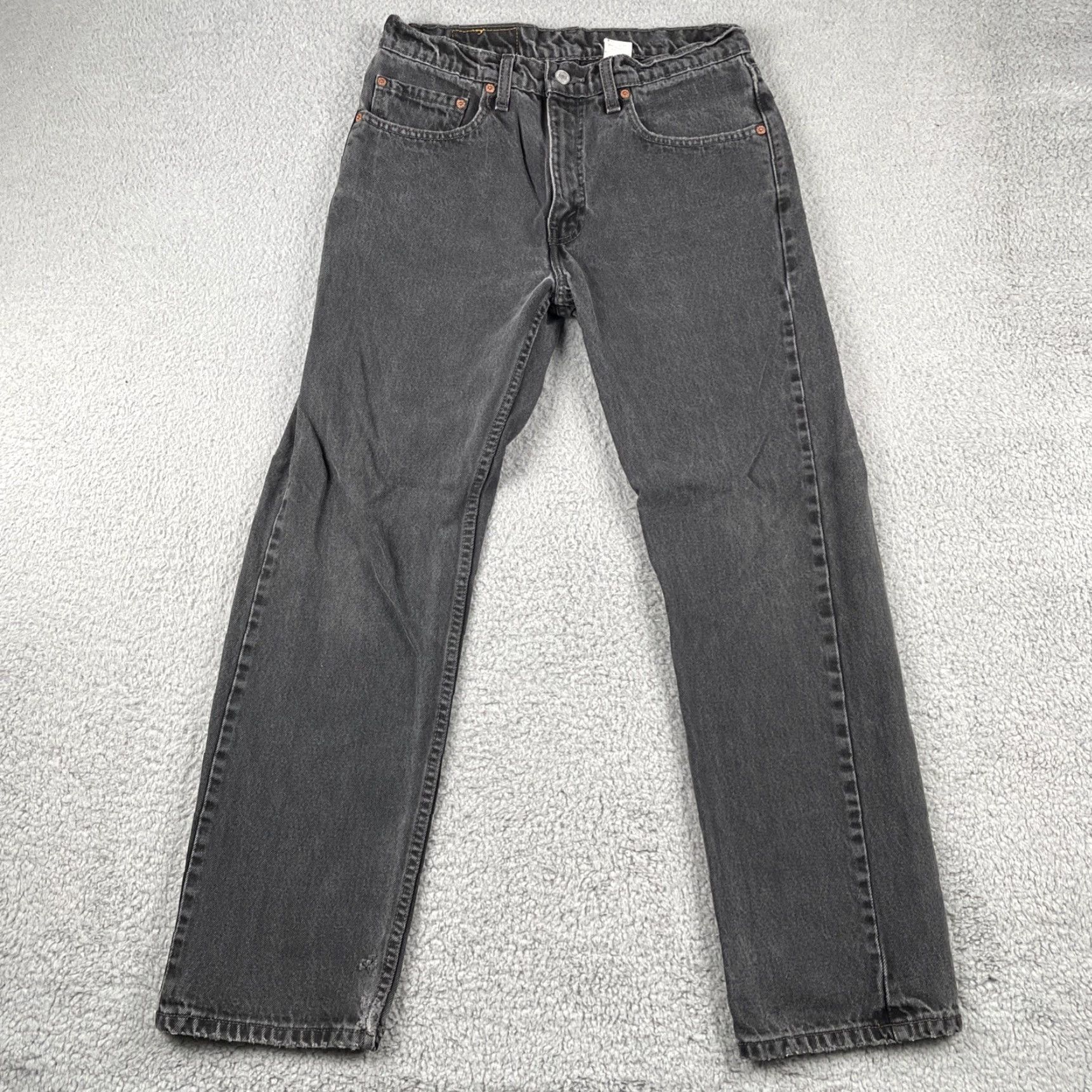 Levi's VINTAGE Levi’s 505 Denim Jeans Black 30x28 Regular 90s Grunge Canada Mens Size US 30 / EU 46 - 2 Thumbnail