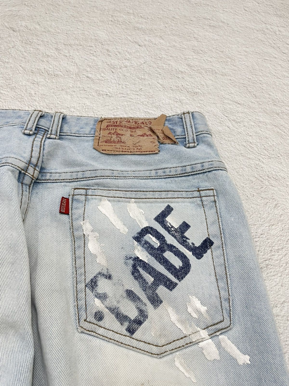 Japanese Brand 2000s Blue Jeans Distressed Fading Denim Y2K Size US 29 - 8 Thumbnail