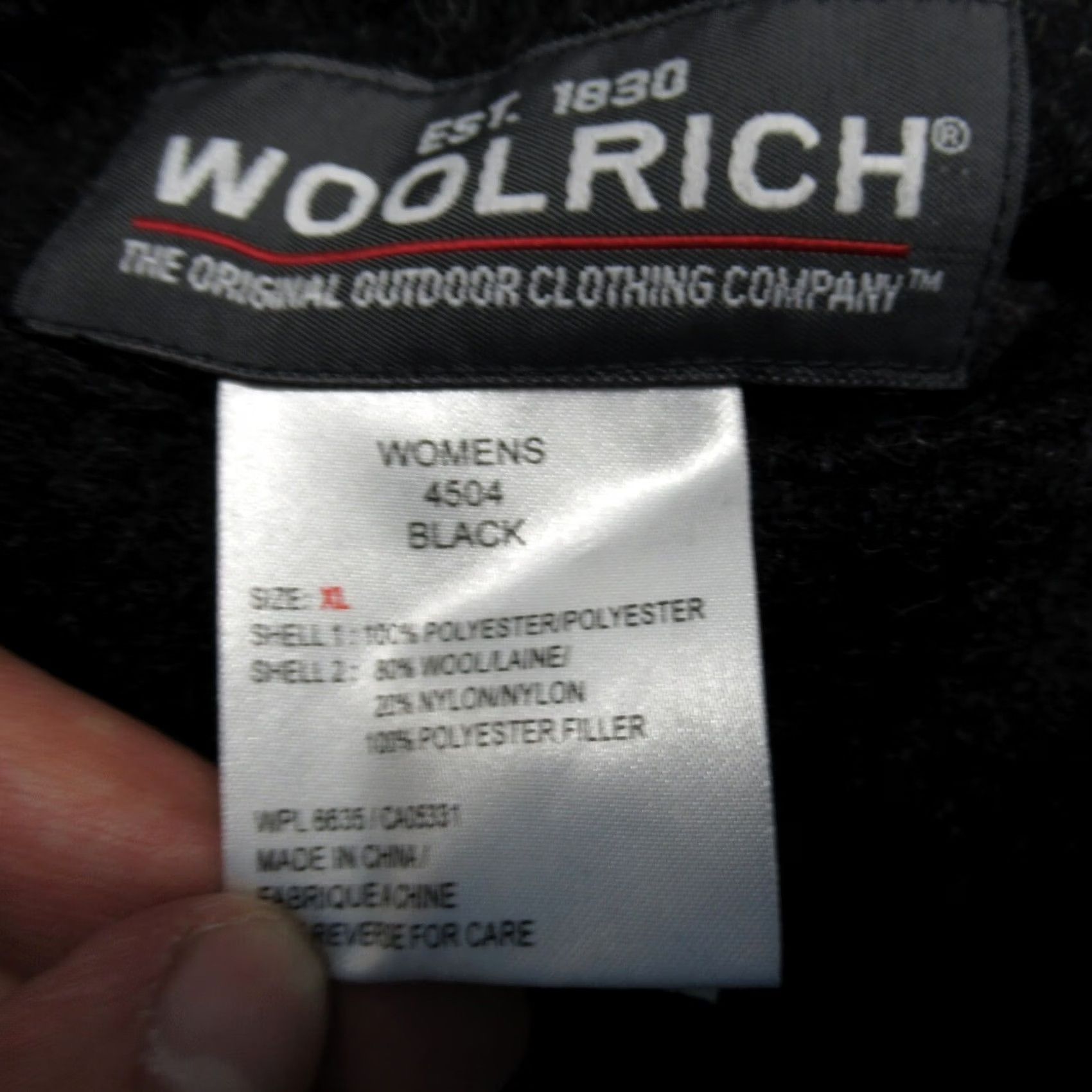 Vintage Woolrich Jacket Womens XL Black Wool Blend Full Zip Quilted Reversible Puff Size XL / US 12-14 / IT 48-50 - 4 Thumbnail