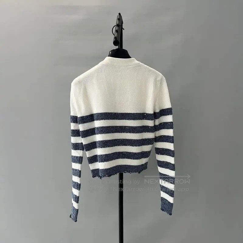 Balmain Balmain Striped Knit Sweater for Women . Size S / US 4 / IT 40 - 2 Thumbnail