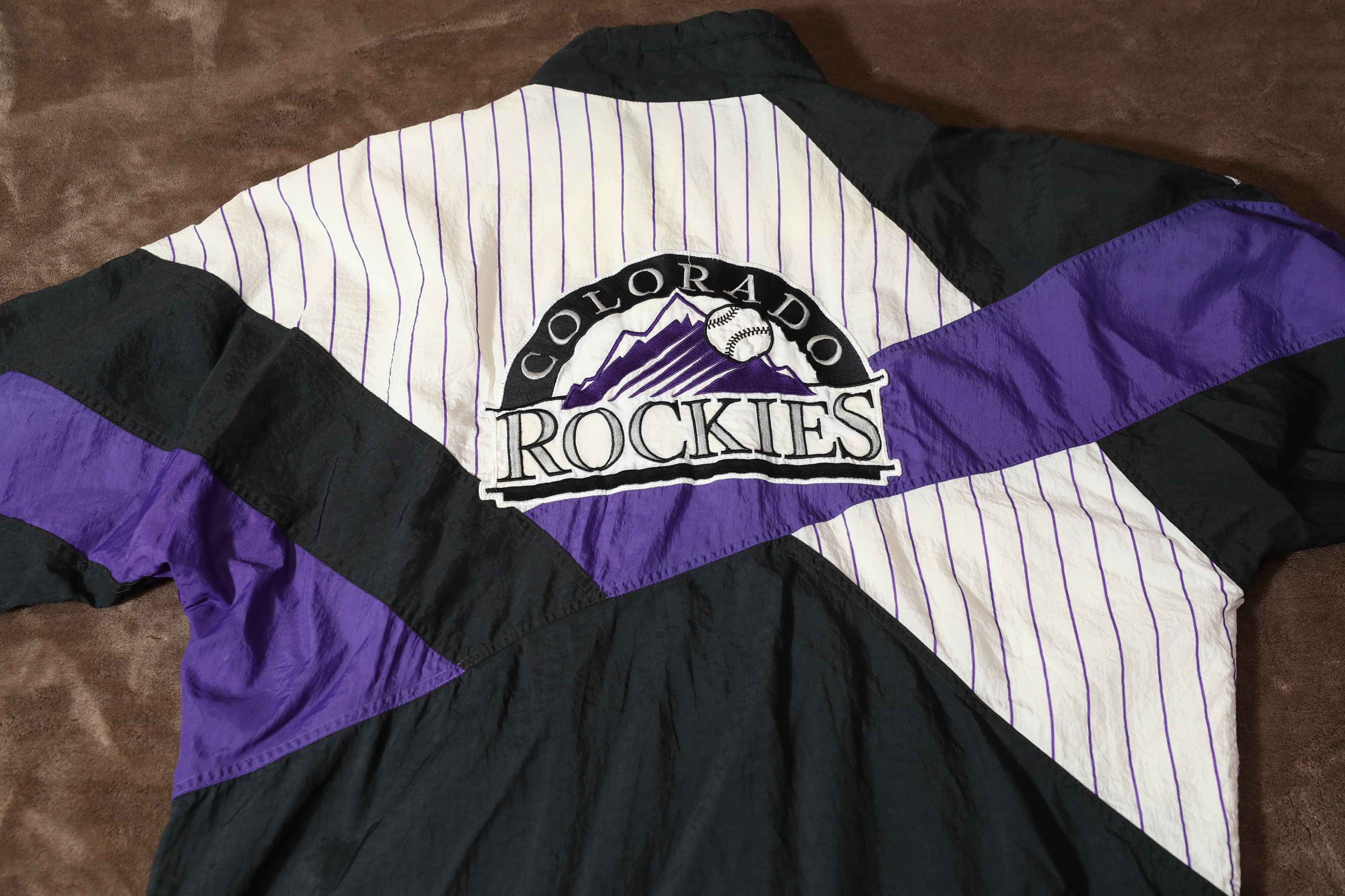 Apex One MLB (Apex One) Colorado Rockies Spell-Out Jacket 1990s (XL) Size US XL / EU 56 / 4 - 13 Thumbnail