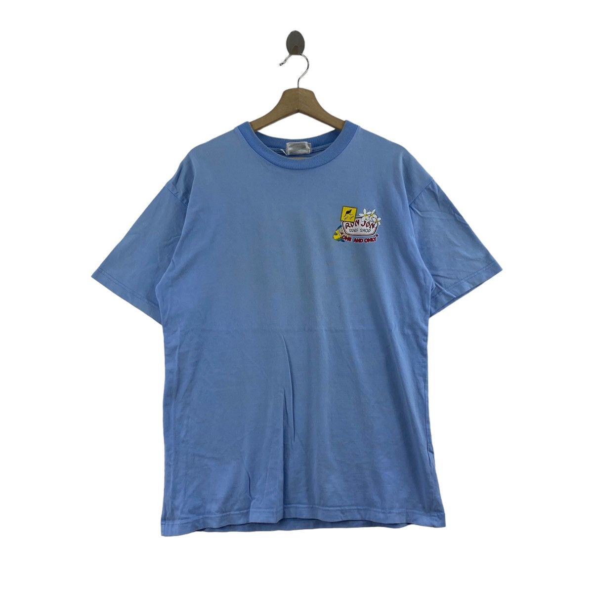 Vintage 90s RON JON SURF Shop Usa Brand Print Blue