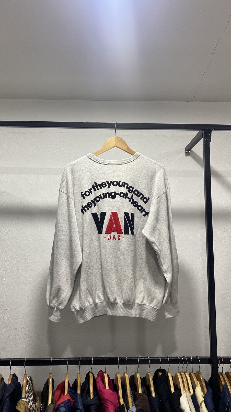 Van × Vintage VAN JAC JAPAN KNIT SWEATER BACKHIT SPELLOUT Size US L / EU 52-54 / 3 - 2 Thumbnail