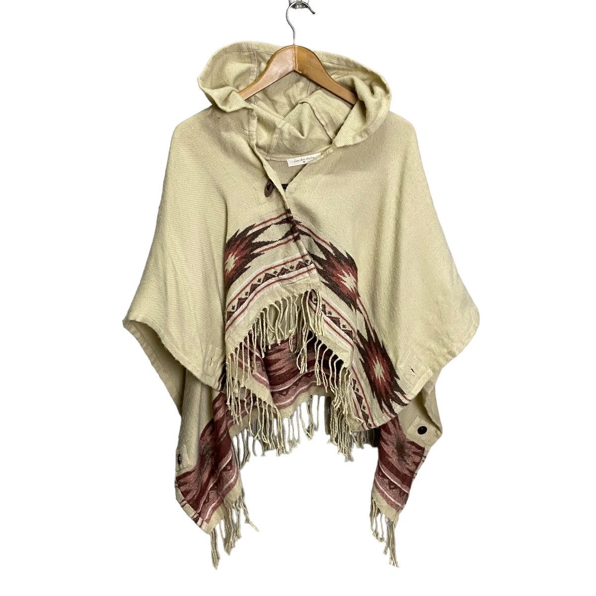 Japanese Brand × Native Vintage native navajo poncho hoodie Size ONE SIZE - 3 Thumbnail