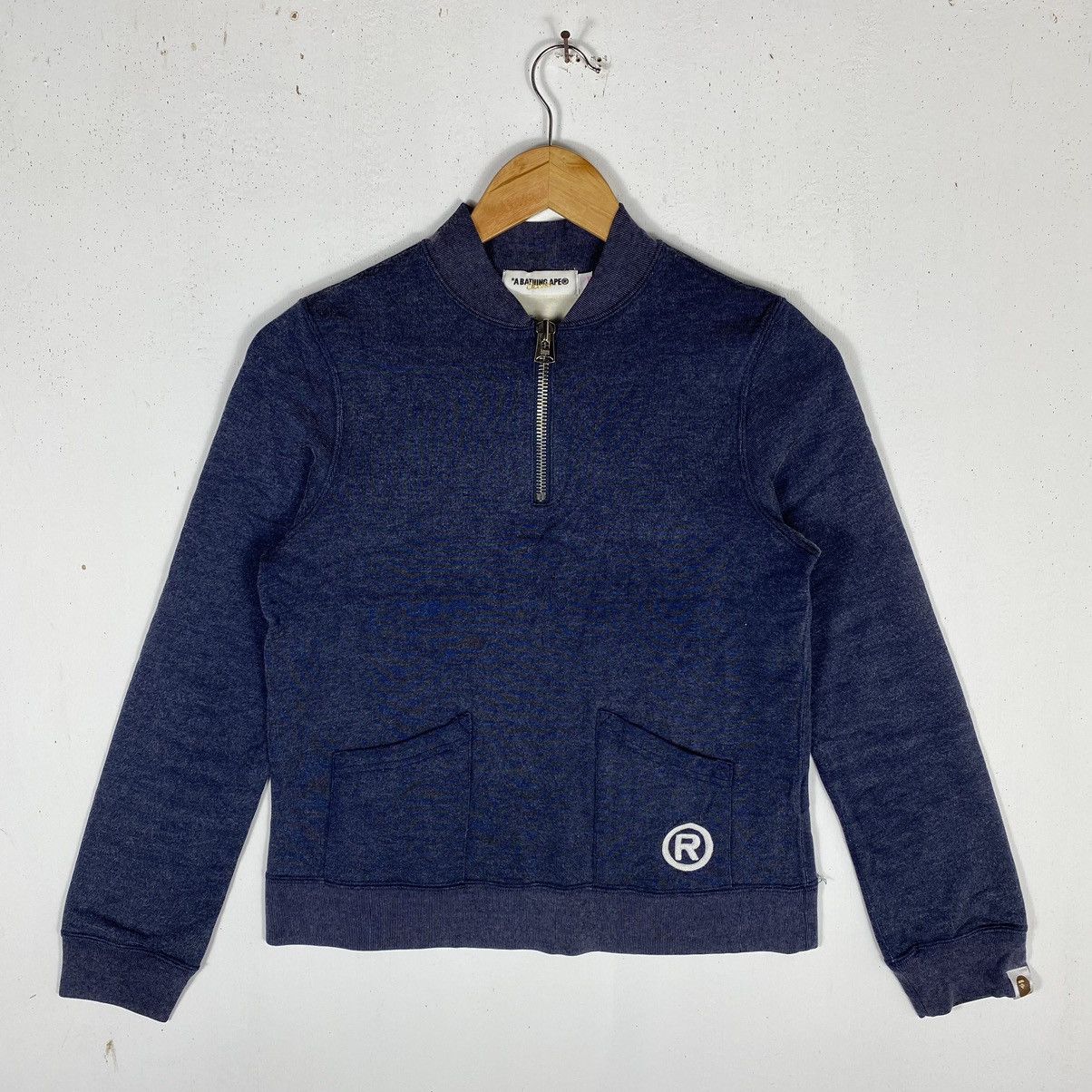 Bape × Nigo ASNKA INDIGO HALF ZIPPER SWEATSHIRT Size XS / US 0-2 / IT 36-38 - 4 Thumbnail