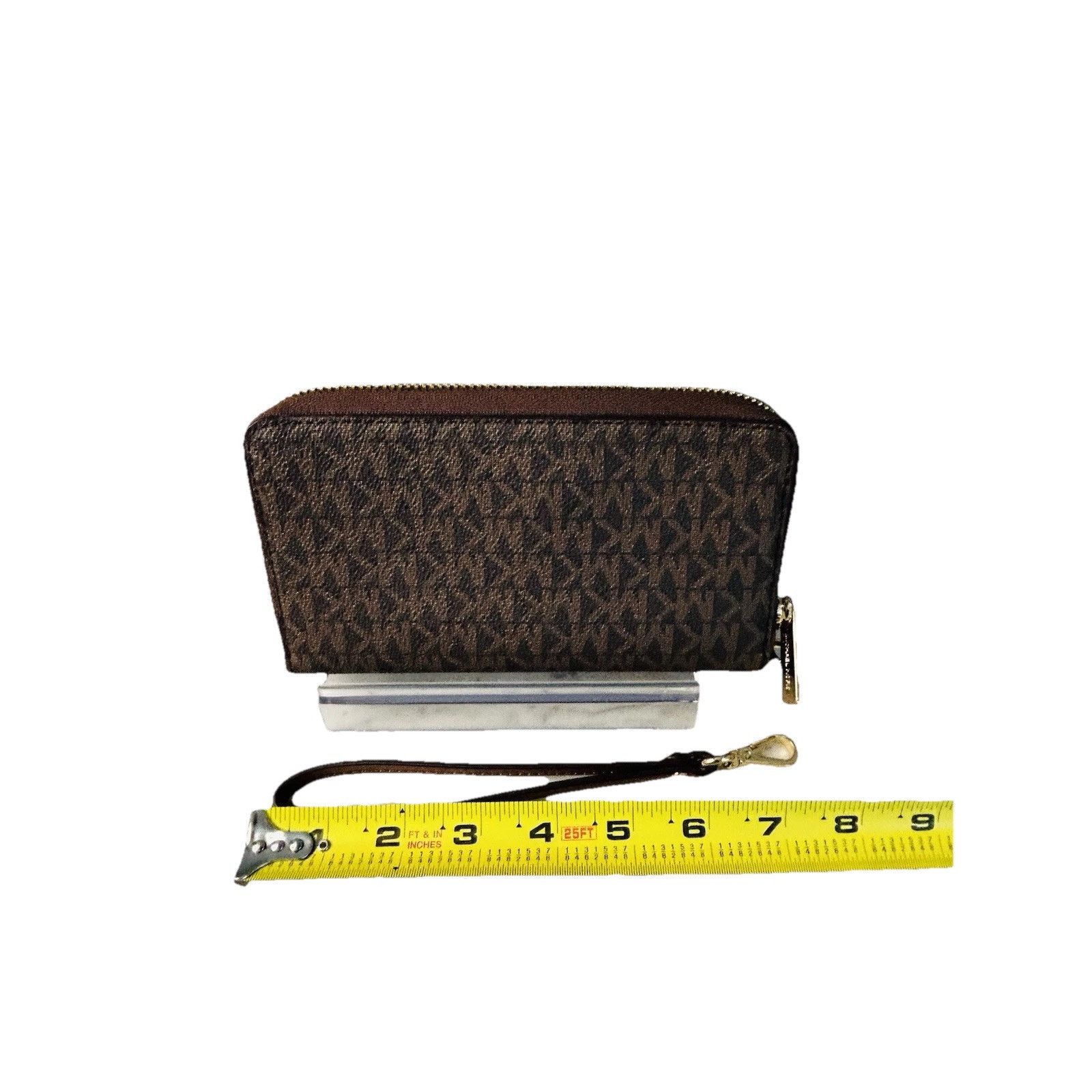 Michael Kors NEW Michael Kors Brown Jet Set Travel Wallet Large Wristlet Size ONE SIZE - 7 Thumbnail