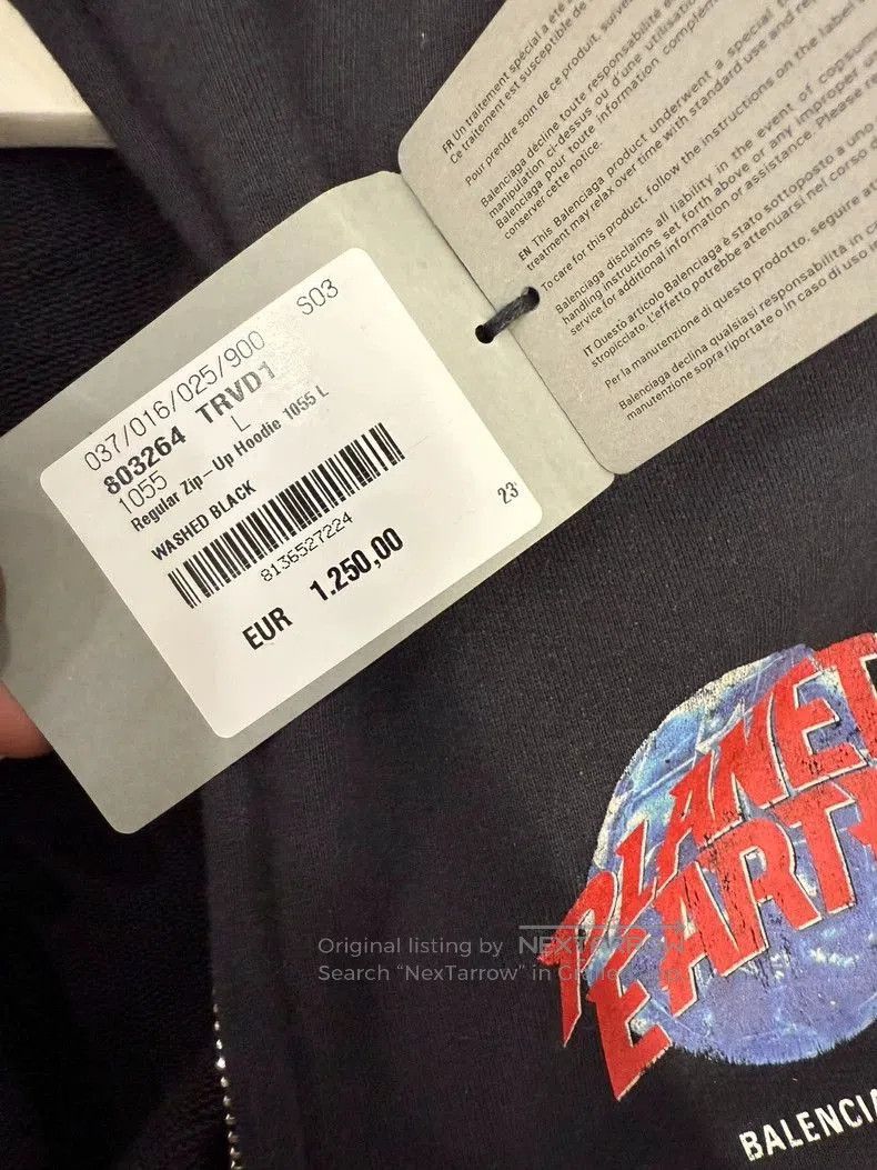 Balenciaga Balenciaga Planet Earth Zip Hoodie. Size US L / EU 52-54 / 3 - 4 Thumbnail