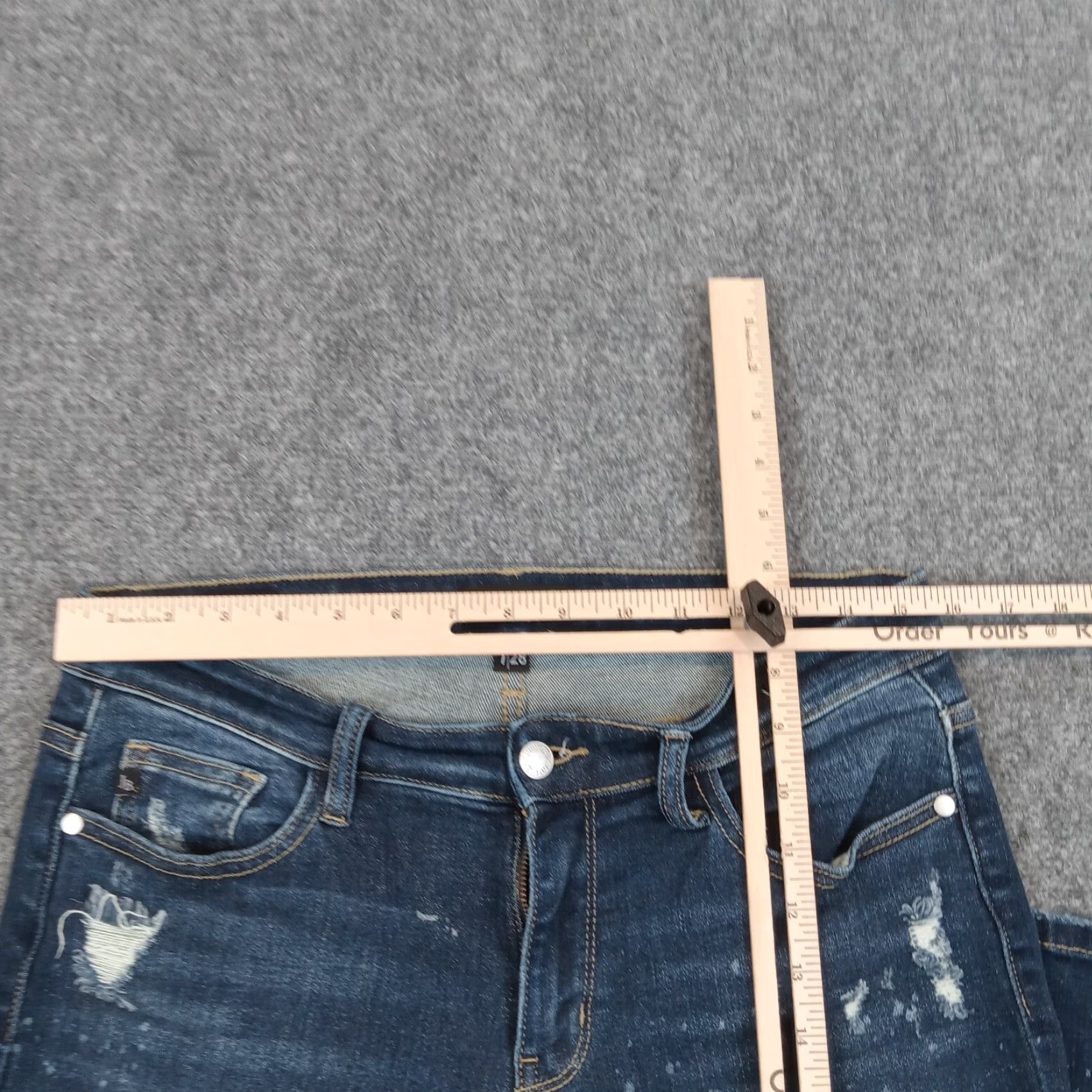 Vintage Judy Blue Blue Boyfriend Fit Straight Stretch Distressed Jeans Womens 7/28 Size 28" / US 6 / IT 42 - 5 Thumbnail