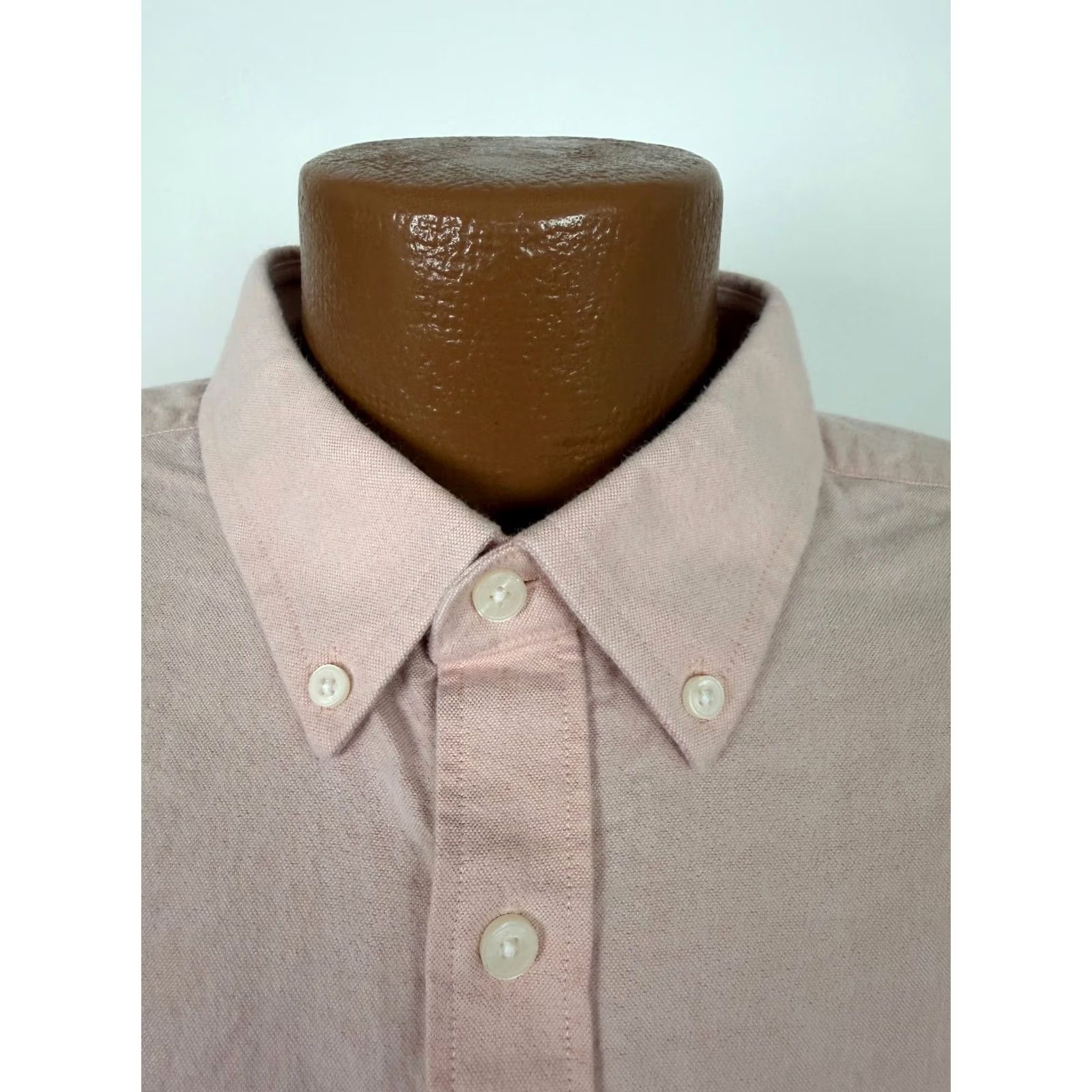 UNTUCKit UNTUCKit Shirt Men XL Slim Fit Oxford Shirt Button-Up Light Pink Casual Cotton Solid Size US XL / EU 56 / 4 - 4 Thumbnail