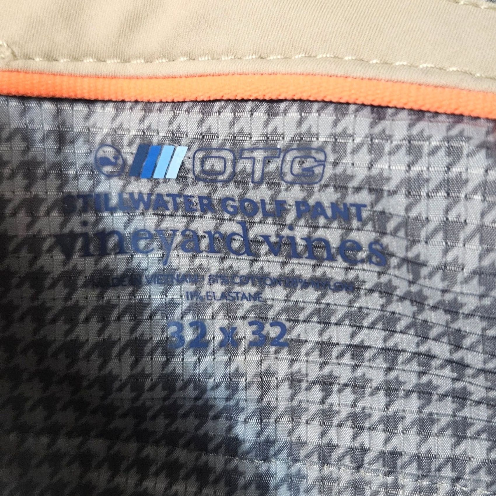 Vineyard Vines Vineyard Vines Pants Mens 32 x 27 Tan Stretch Golf Chino Size US 32 / EU 48 - 3 Thumbnail