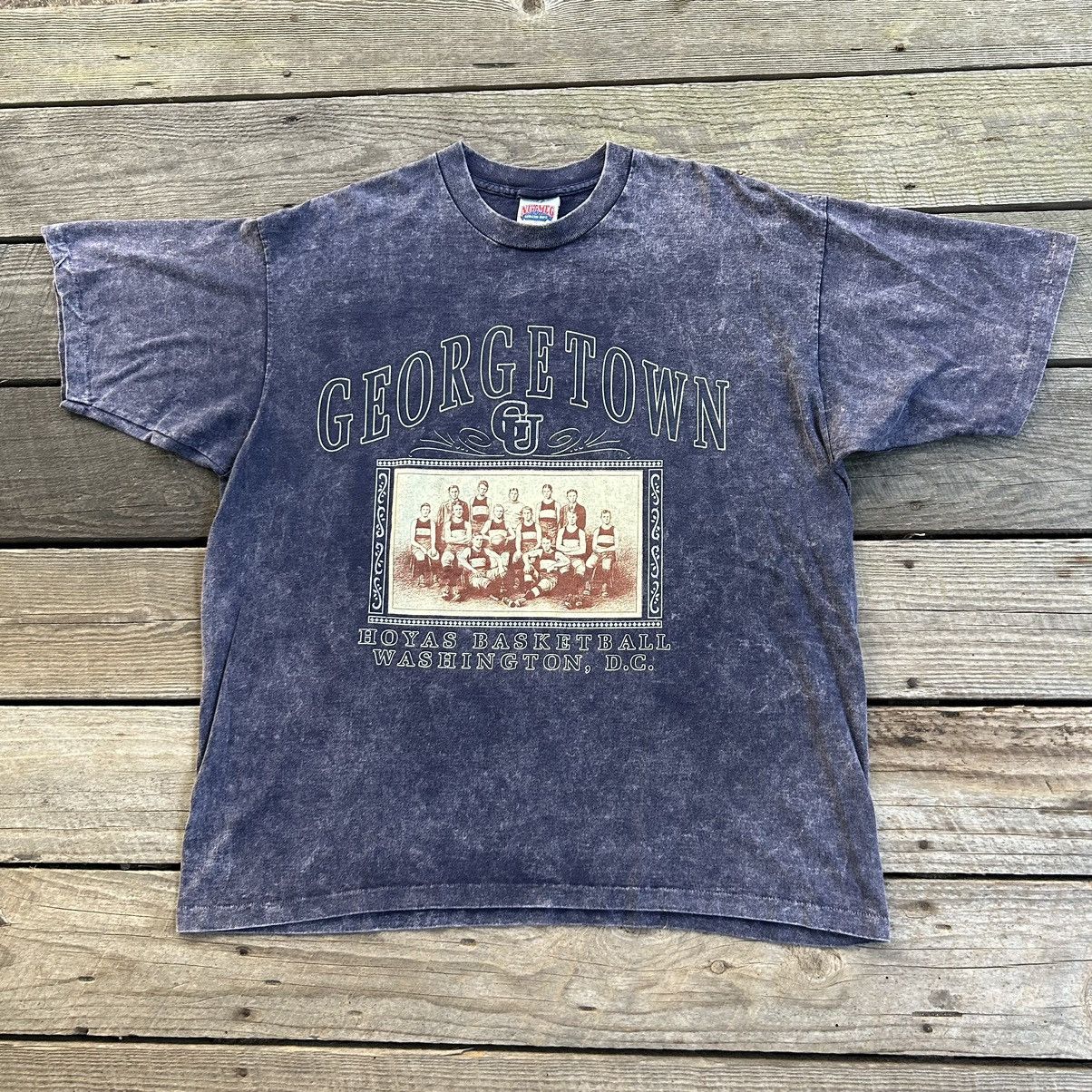 Vintage Georgetown Hoyas Basketball Warmup Jersey Shirt Authentic Shooting