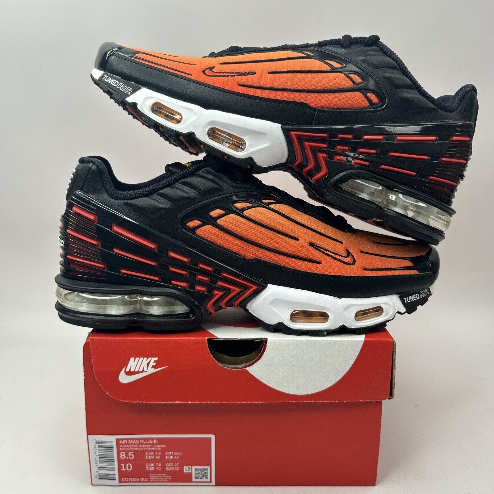 Nike Nike Shoes Air Max Plus III 3 “Black Orange Tiger” 2023 Size US 8.5 / EU 41-42 - 1 Thumbnail