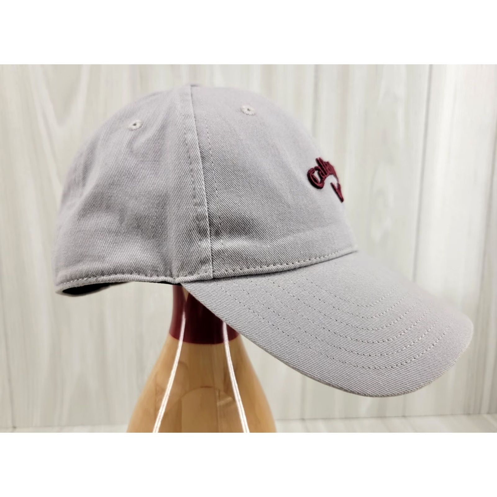 Callaway Callaway Hat Cap Gray Strapback Adjustable Embroidered Baseball Cap Mens Cotton Canvas Logo Sports Size ONE SIZE - 4 Thumbnail