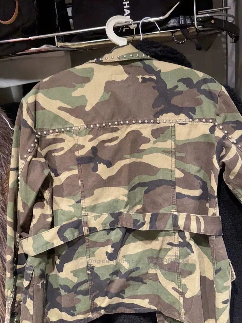 Saint Laurent Paris Saint Laurent Camouflage Studded Jacket. Size US XS / EU 42 / 0 - 4 Thumbnail