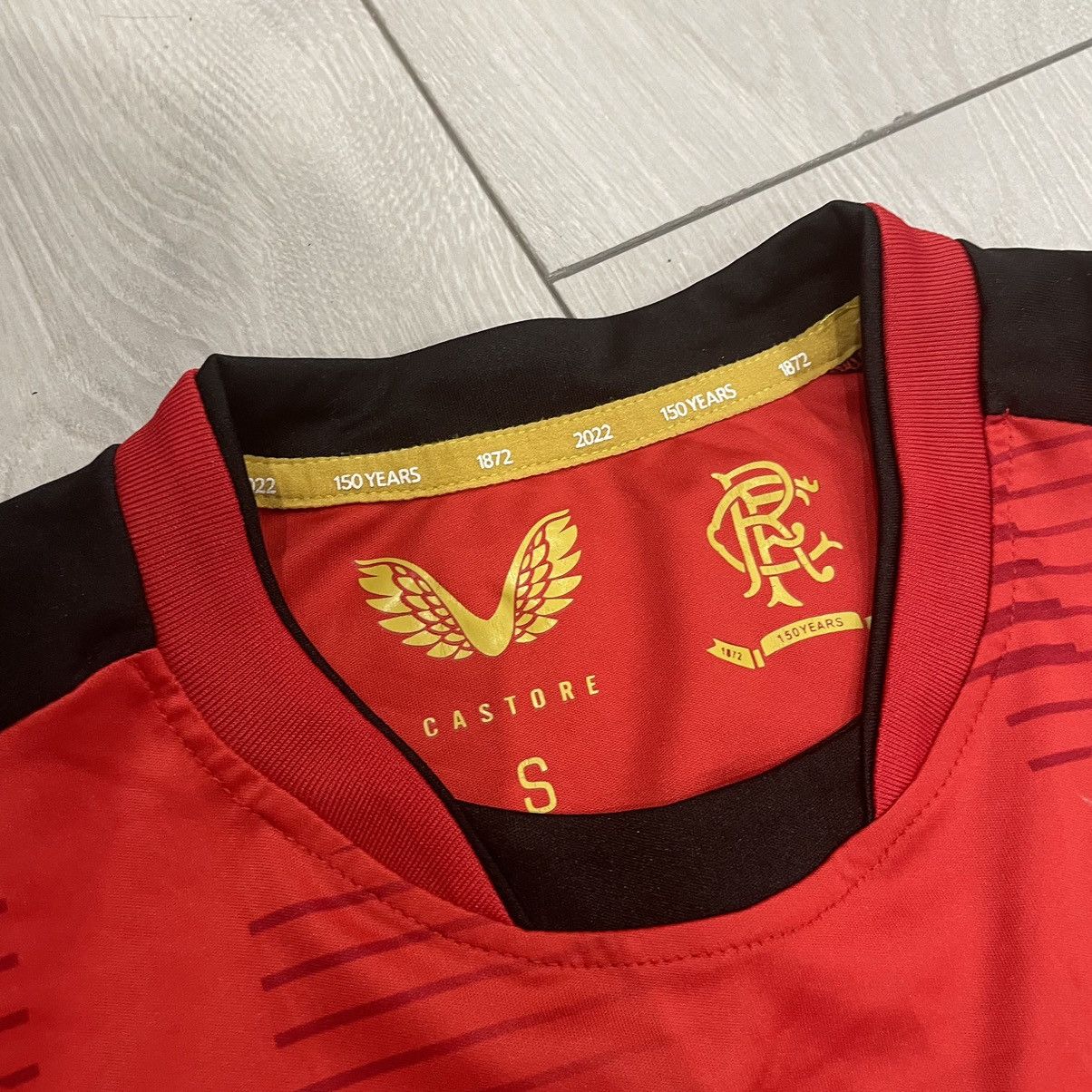 Band Tees Castore 150 years Rangers unibet shirt jersey tee soccer Size US S / EU 44-46 / 1 - 3 Thumbnail
