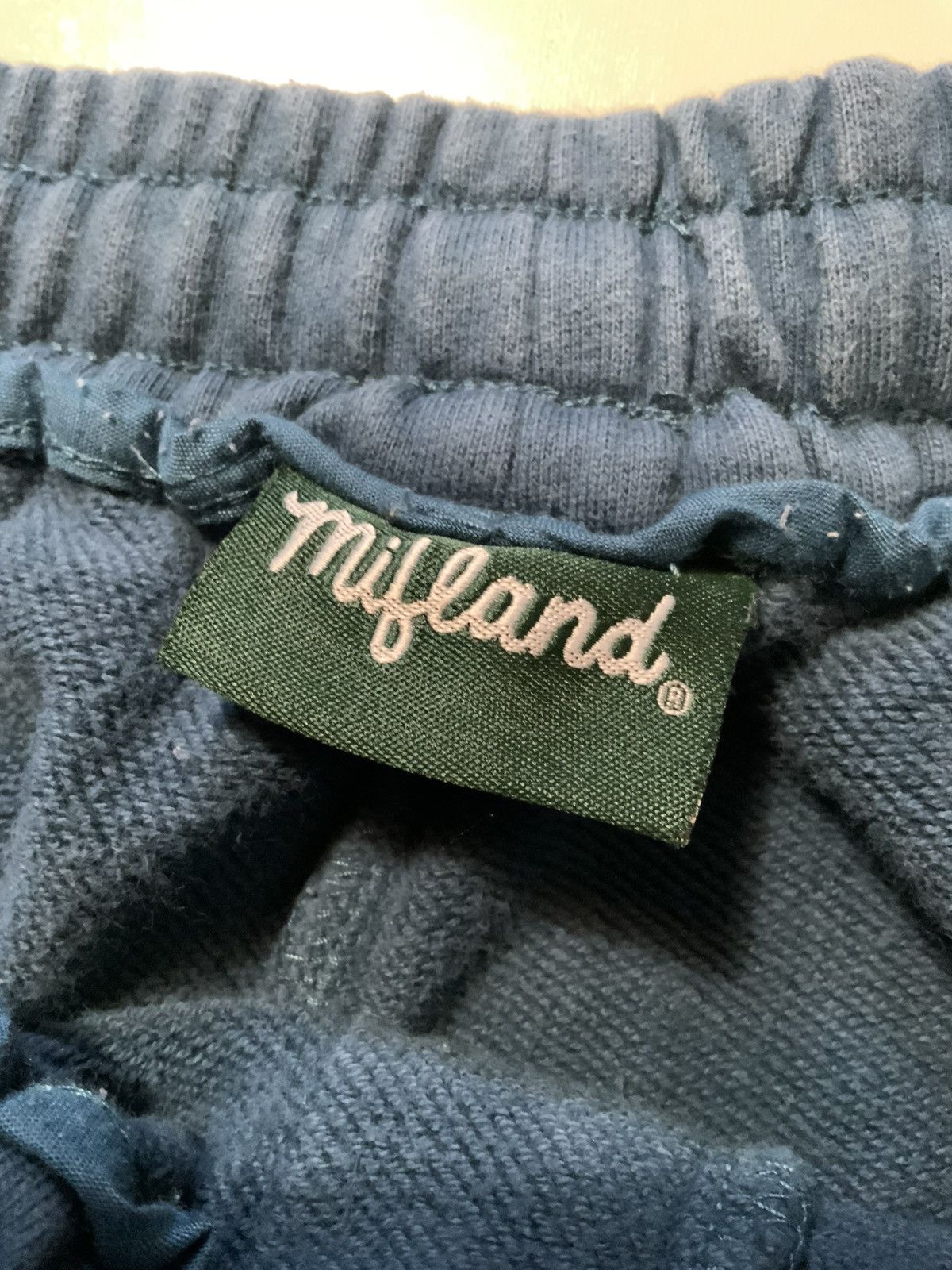 Mifland Mifland Script Fleece Knit Blue QS II 13oz Jogger Sweatpants Size US 36 / EU 52 - 4 Thumbnail