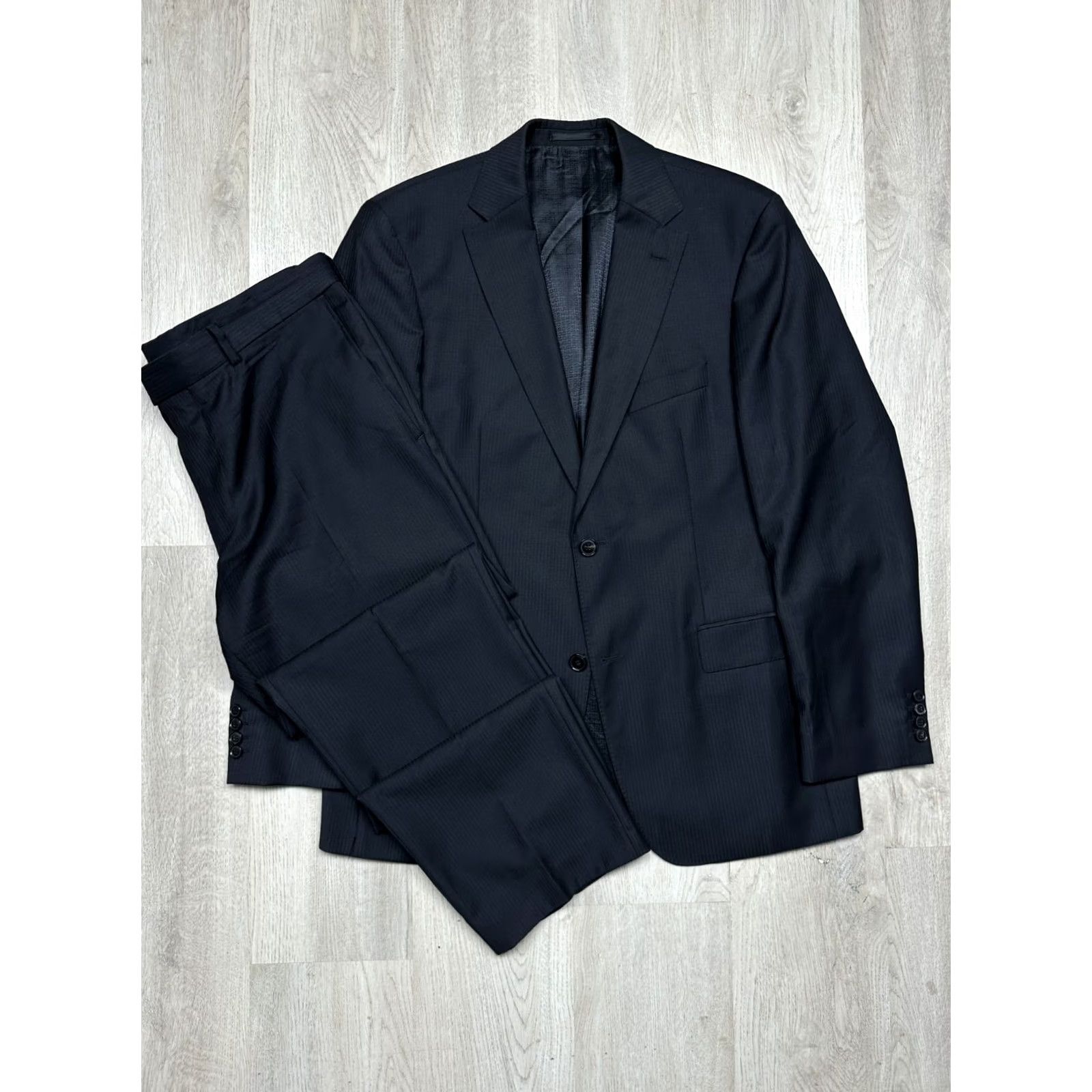 Hugo Boss HUGO BOSS Blazer 2 Piece Wool Suit Pants Size 52 (L) Black Mens Vintage Size 42R - 2 Thumbnail