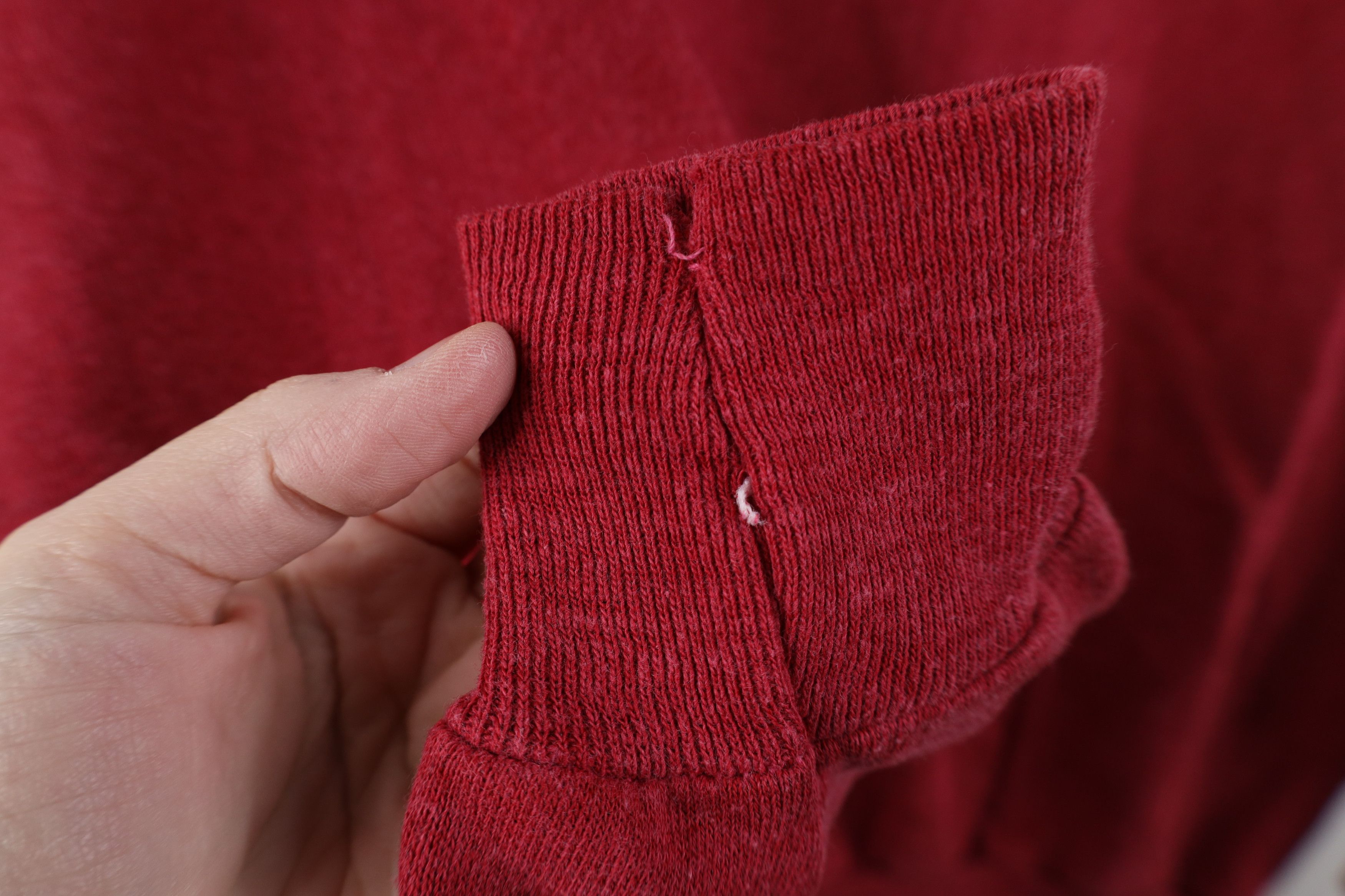 Vintage Vintage 70s Streetwear Raglan Crewneck Sweatshirt Red USA Size L / US 10 / IT 46 - 5 Thumbnail