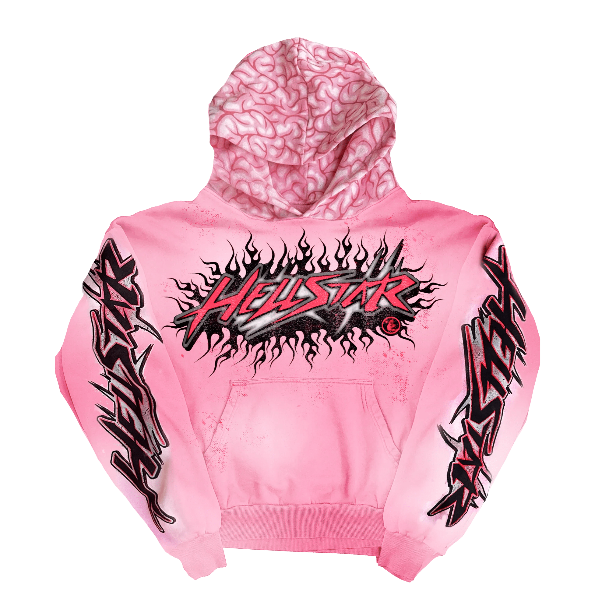 HELLSTAR Hellstar Brainwashed Hoodie With Brain Pink | Grailed