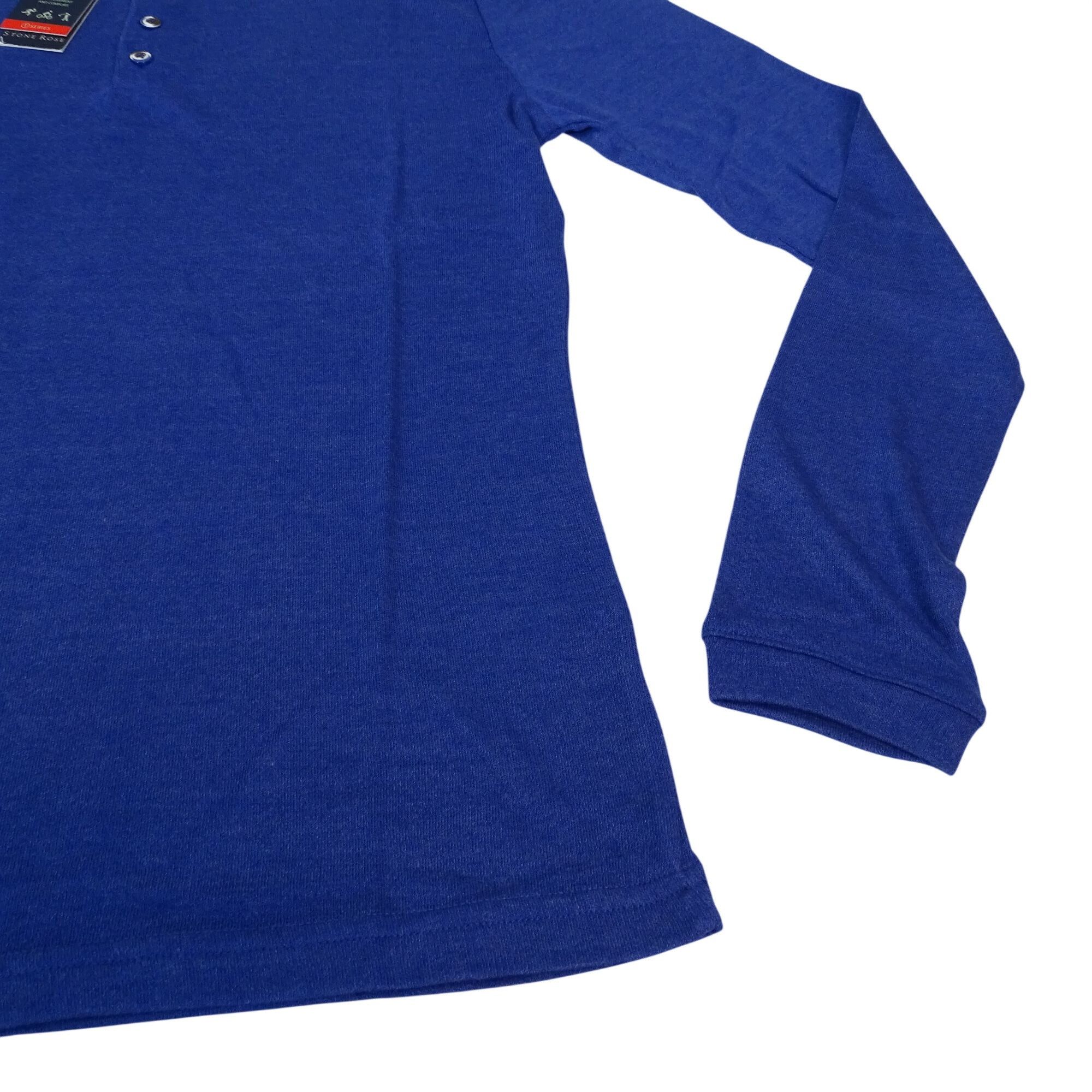 Stone Rose Stone Rose Men Blue Long Sleeve Henley Shirt T-shirt Size S Size US S / EU 44-46 / 1 - 4 Thumbnail