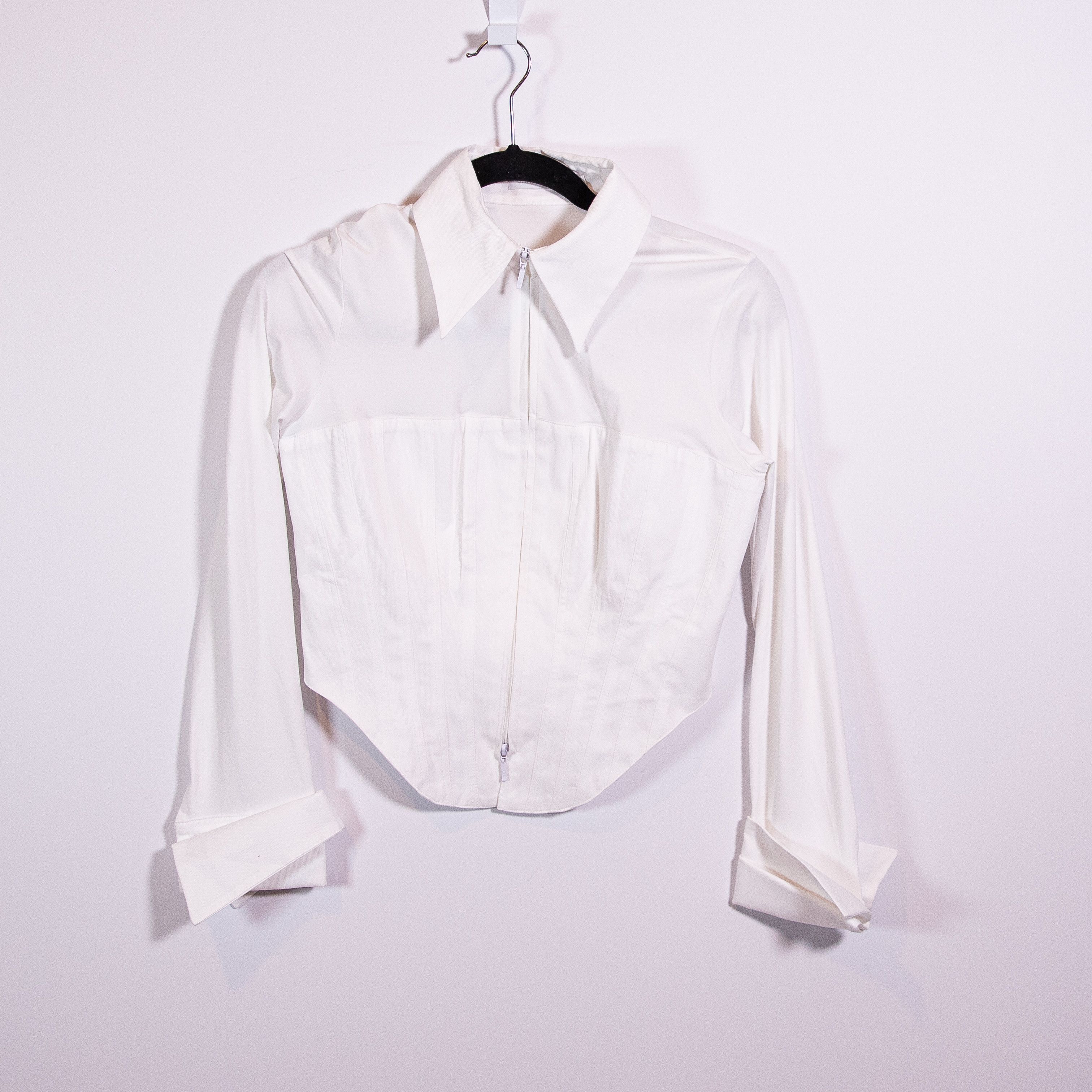 ANNE FONTAINE Anne Fontaine Eddie White Long Sleeve Zip Size XS / US 0-2 / IT 36-38 - 1 Thumbnail