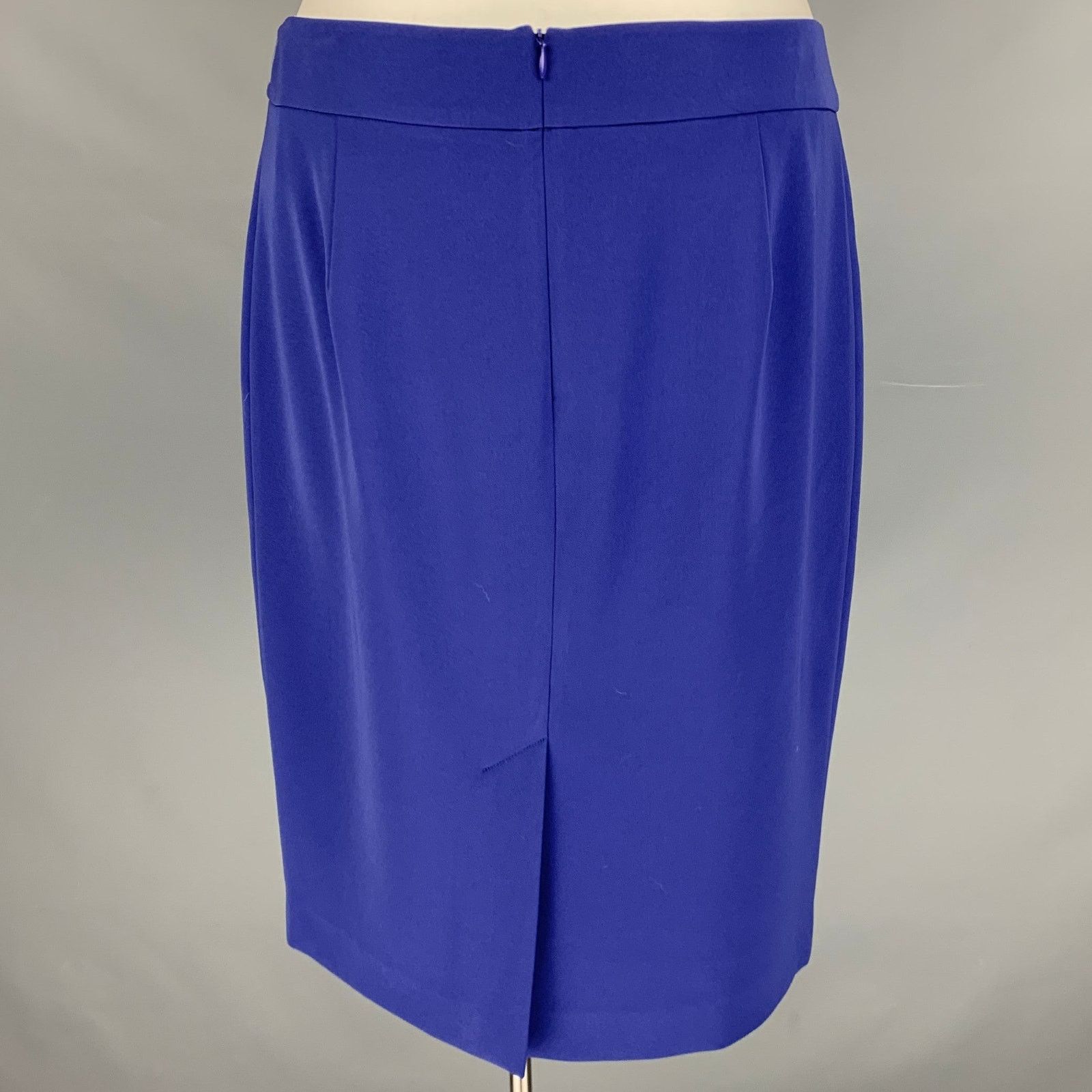 Armani Collezioni ARMANI COLLEZIONI Size 12 Blue Pencil Skirt Size 34" / US 12 / IT 48 - 3 Thumbnail