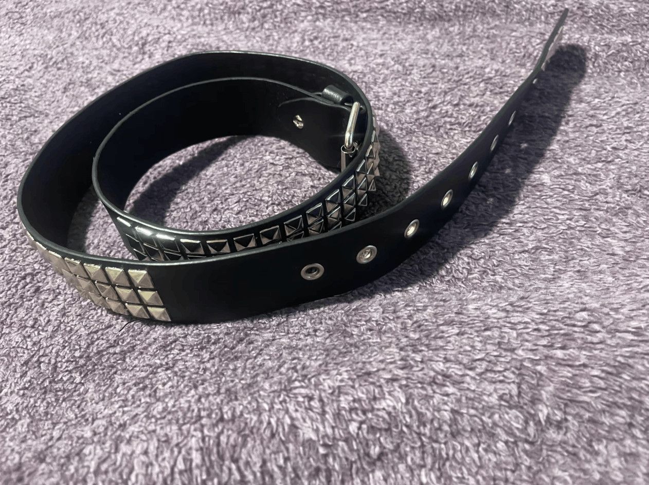 Japanese Brand × Vintage Y2K 2000s Gothic Leather Studded Belt Size ONE SIZE - 3 Thumbnail