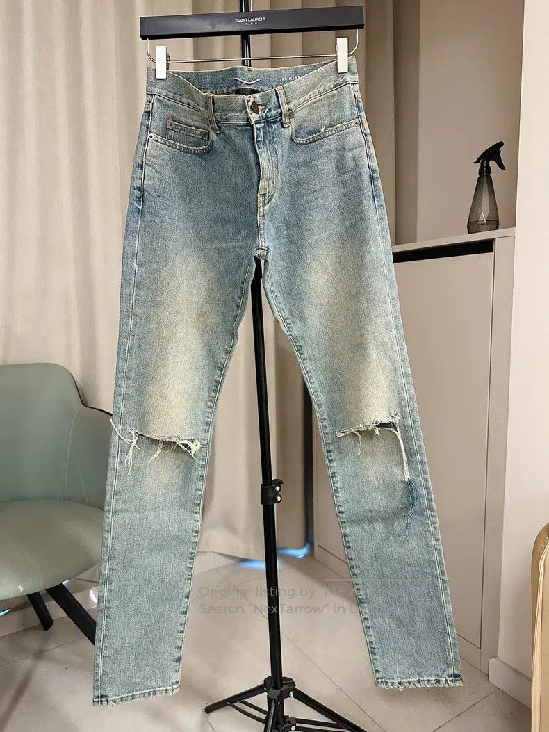 Saint Laurent Paris Saint Laurent Paris Double-knee cut jeans Size US 28 / EU 44 - 1 Thumbnail