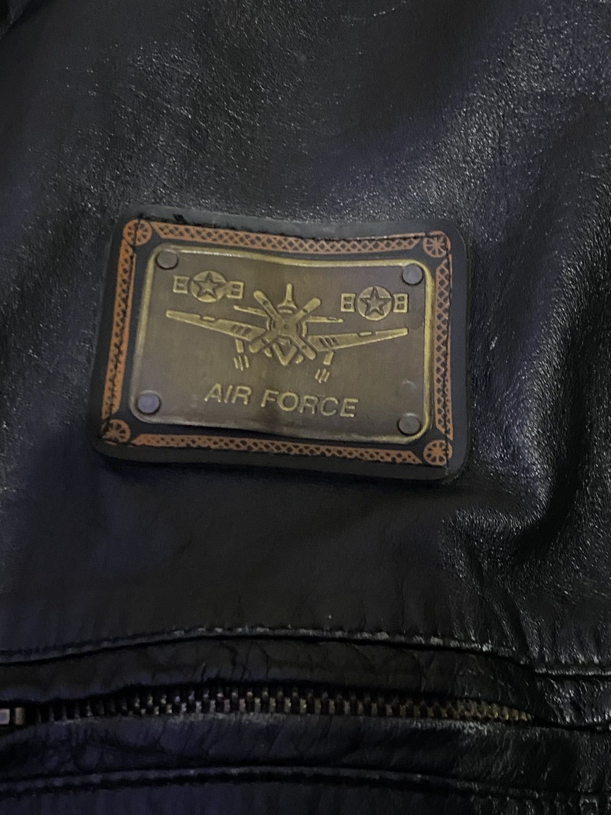 Other Vintage Leather Bomber Air Force Jacket Size US XL / EU 56 / 4 - 3 Thumbnail