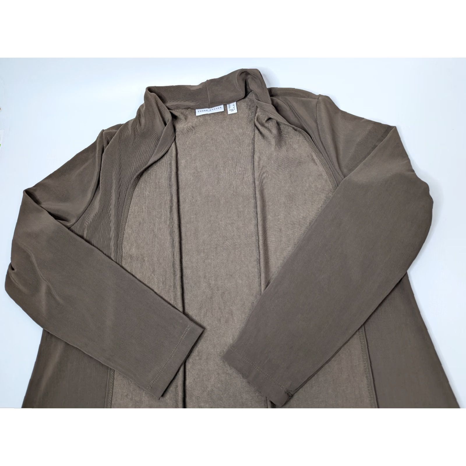 Vintage Susan Graver Cardigan Sweater Open Front Knit L Brown Plus Size Large Women Size L / US 10 / IT 46 - 7 Thumbnail