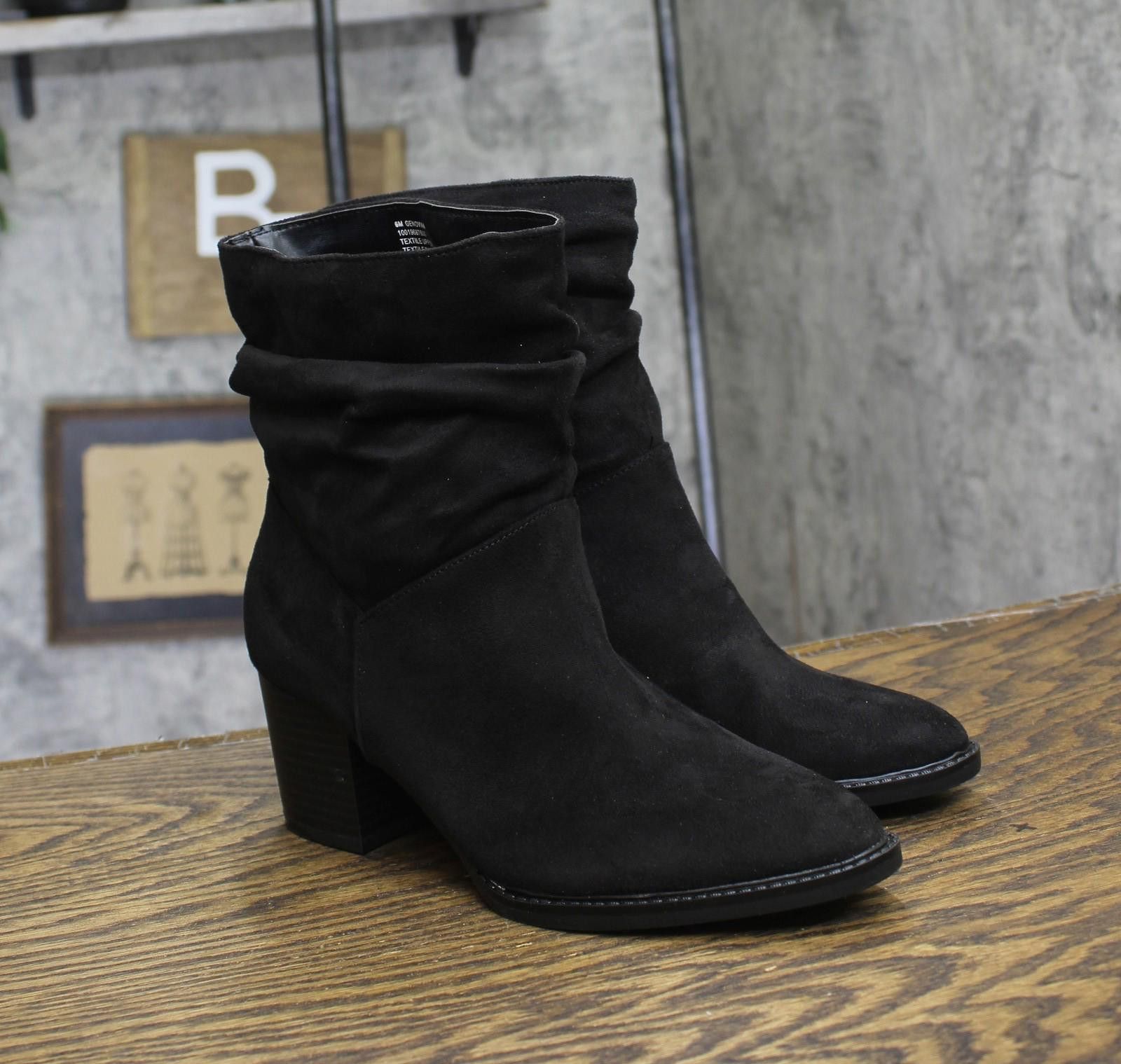 Style & Co Style & Co. Womens Genoviaa Scrunch Booties Black 6m Size US 6 / IT 36 - 1 Thumbnail