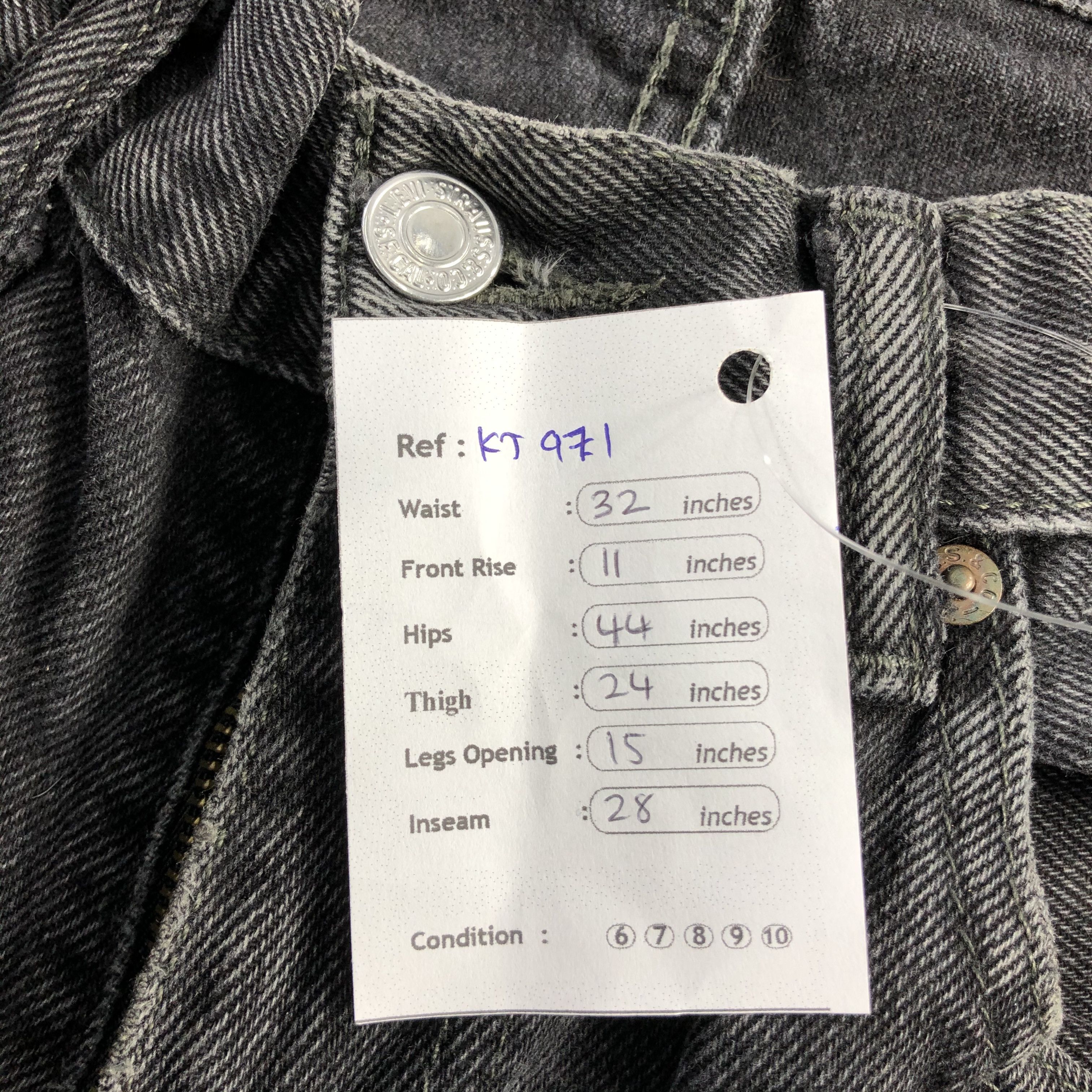 Levi's Vintage Levis 550 Jeans Faded Black Denim KJ971 Size US 31 - 14 Thumbnail