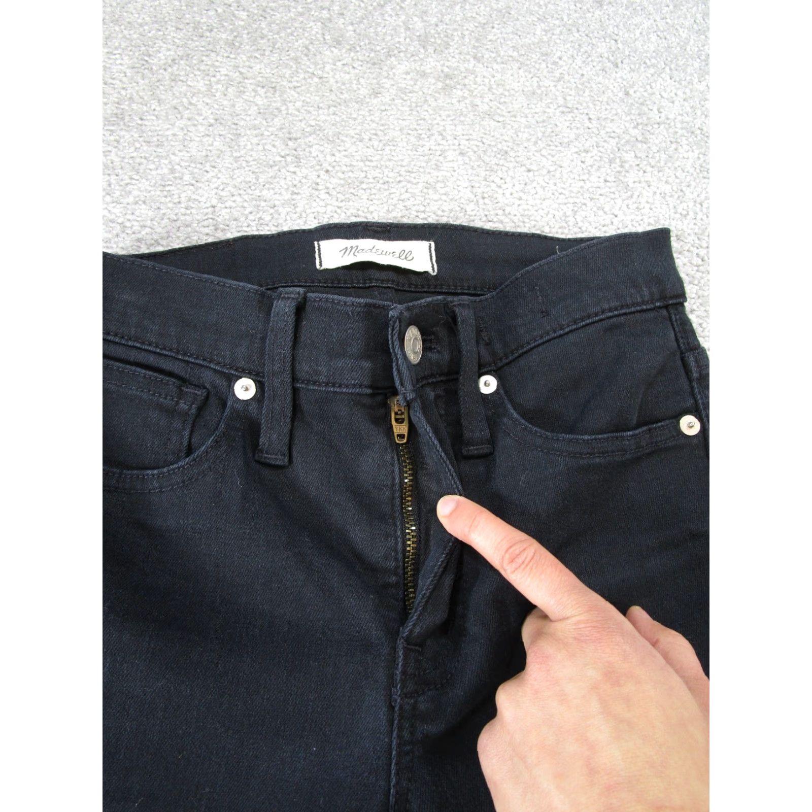 Madewell VINTAGE Madewell Jeans Womens 24 Skinny Black Denim Mid Rise 90s Pants Womens Size 42" / US 20 - 3 Thumbnail