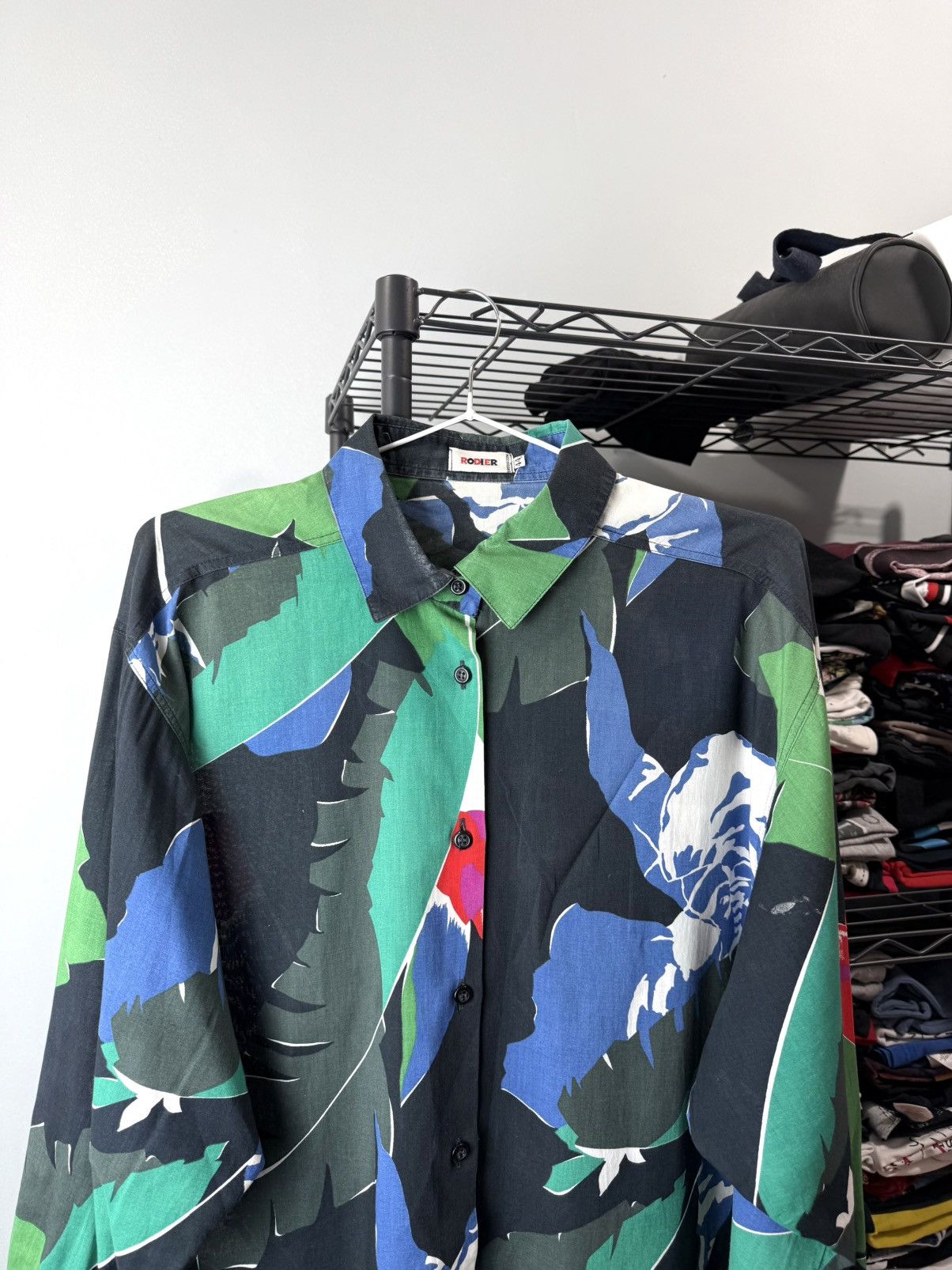 Vintage Rare Vintage France Made Rodier Flowers Print Shirt Buttons Size M / US 6-8 / IT 42-44 - 2 Thumbnail