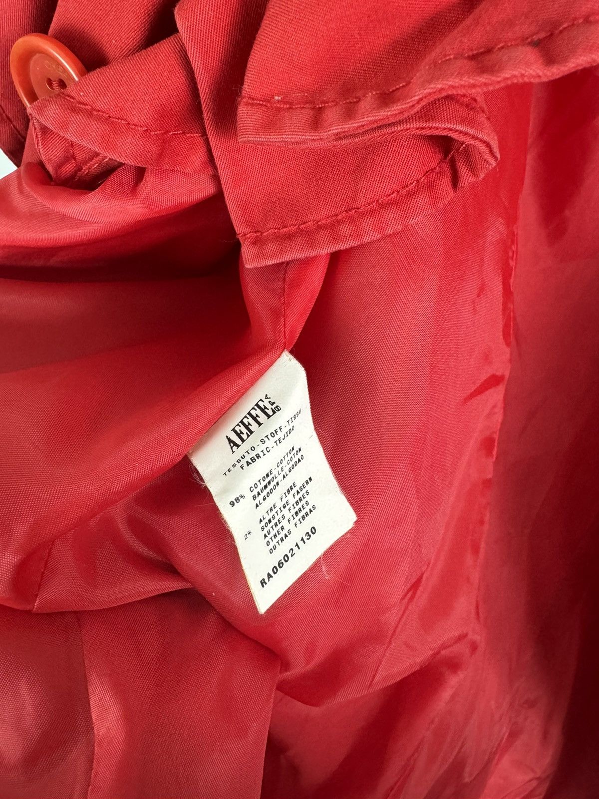 Moschino Vintage Moschino Cheap And Chic Red Cotton Trench Coat Size S / US 4 / IT 40 - 6 Thumbnail