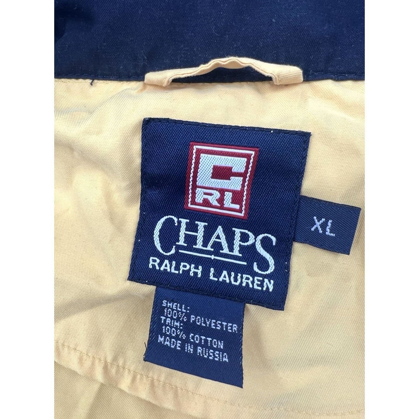 Chaps VINTAGE Chaps Ralph Lauren Yellow Black Pullover Jacket Windbreaker Hooded XL Men Size US XL / EU 56 / 4 - 5 Thumbnail