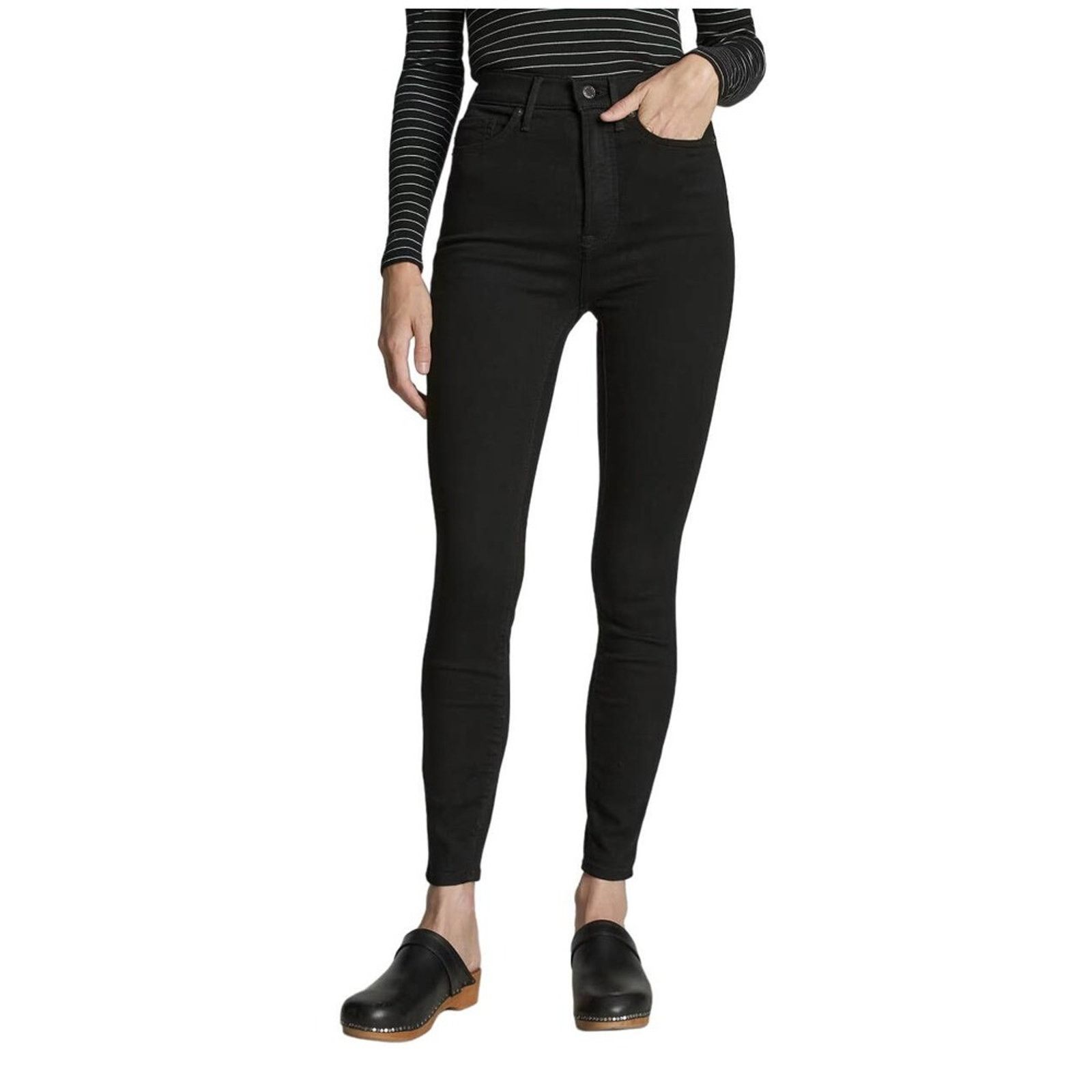 Everlane Everlane Low Rise The Way High Skinny Black Jean 24 Regular Size 24" / US 00 / IT 34 - 1 Thumbnail