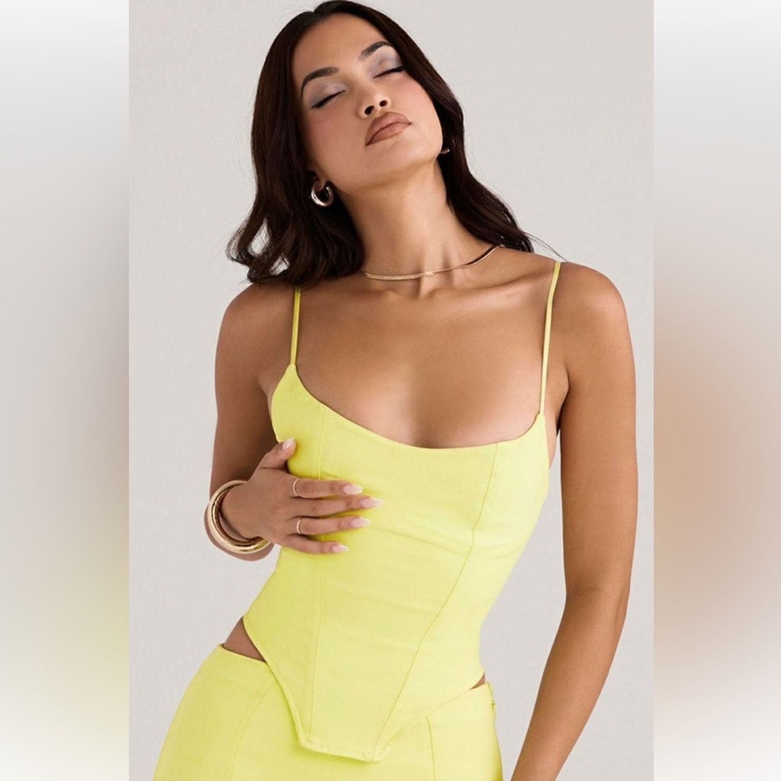 House of CB HOUSE OF CB Corsets Flavia Neon Sculpting Corset Yellow S Size S / US 4 / IT 40 - 12 Thumbnail