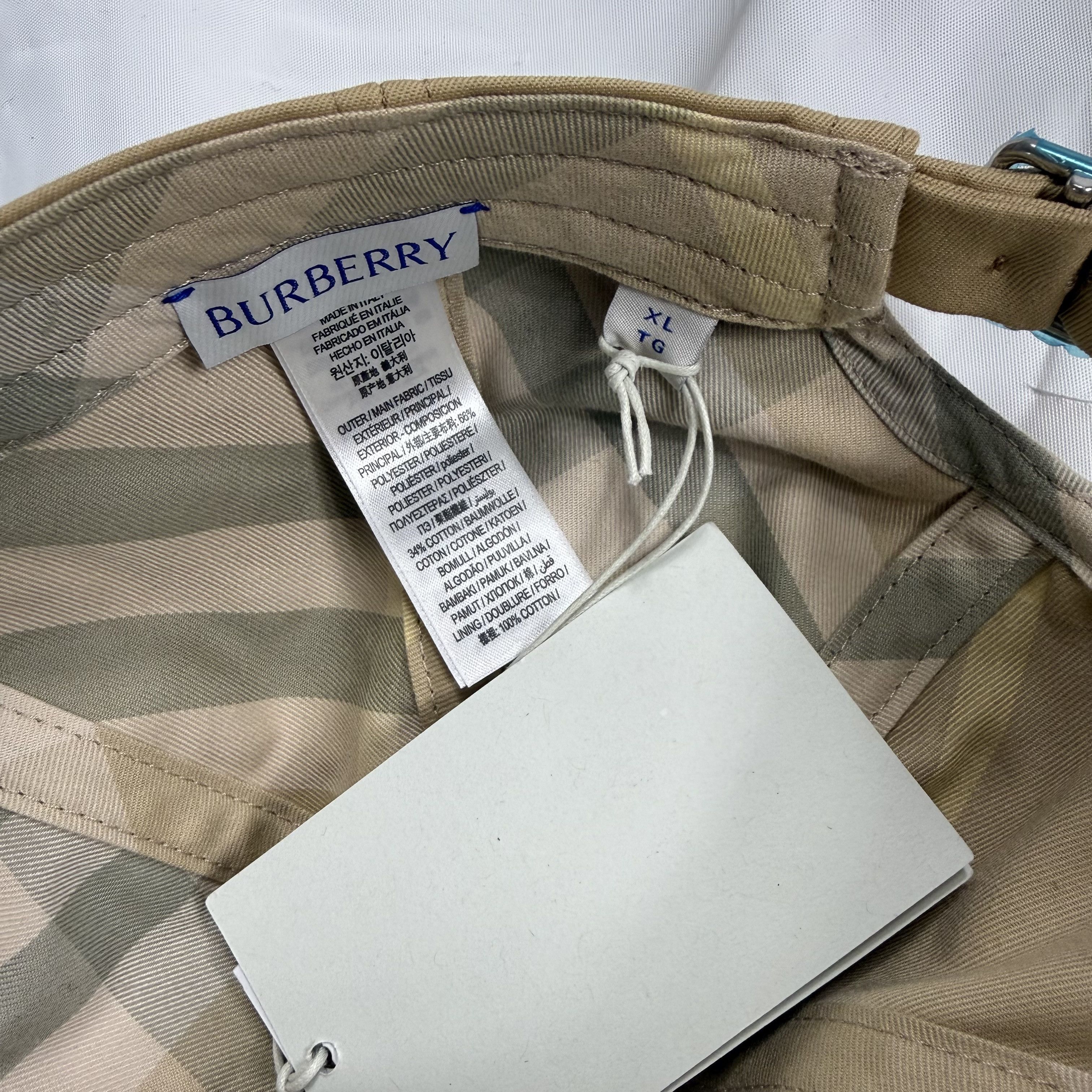 Burberry Burberry Honey Tan Embroidered Logo Vintage Check Lined Hat Size ONE SIZE - 11 Thumbnail