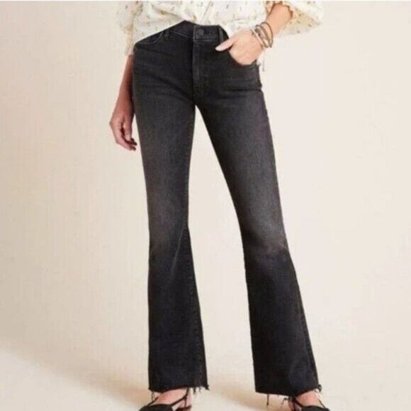 MOTHER MOTHER The Weekender Fray Mid Rise Flare Leg Jeans - 27" Size 27" / US 4 / IT 40 - 14 Thumbnail