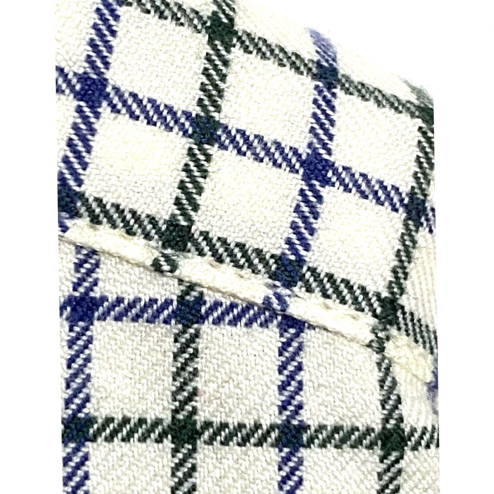 Lands' End Lands' End Dress Shirt Mens 16 Button-Down Check Cream Casual Workwear Preppy Classic Career Shirt Size 42R - 3 Thumbnail
