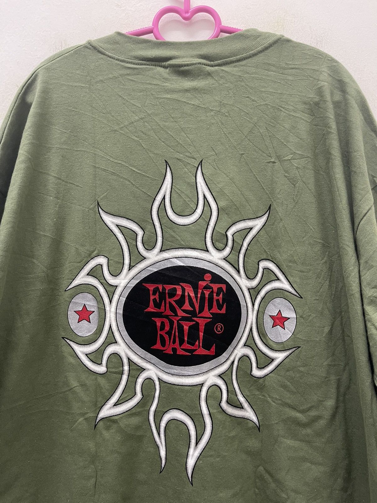 Band Tees Rare Vintage ERNIE BALL Flame Spell Out Big Logo Promo Tee Size US XL / EU 56 / 4 - 2 Thumbnail