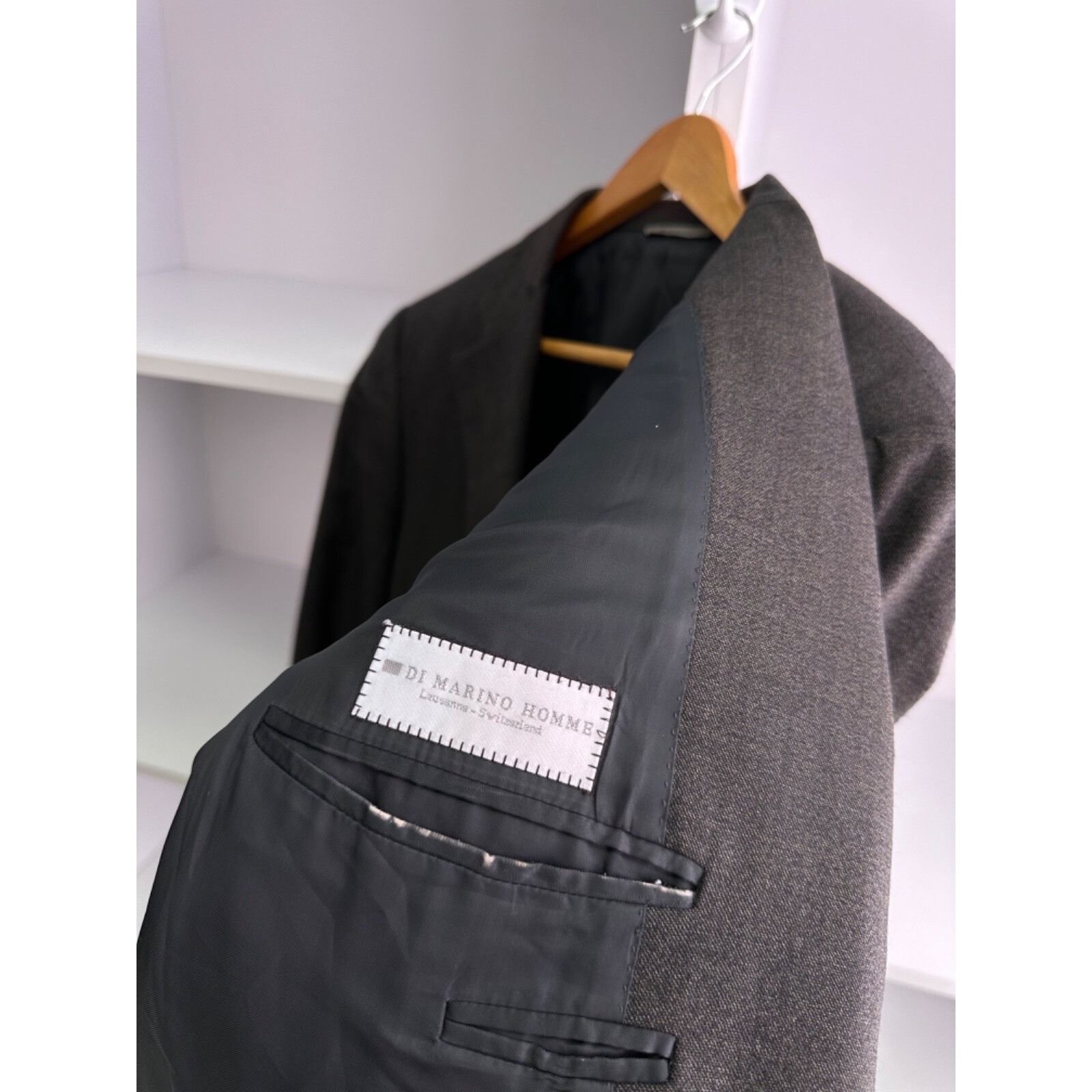 Canali VTG Canali Di Marino Home Dark Grey 2 Button Wool Coat Jacke Size US L / EU 52-54 / 3 - 10 Thumbnail
